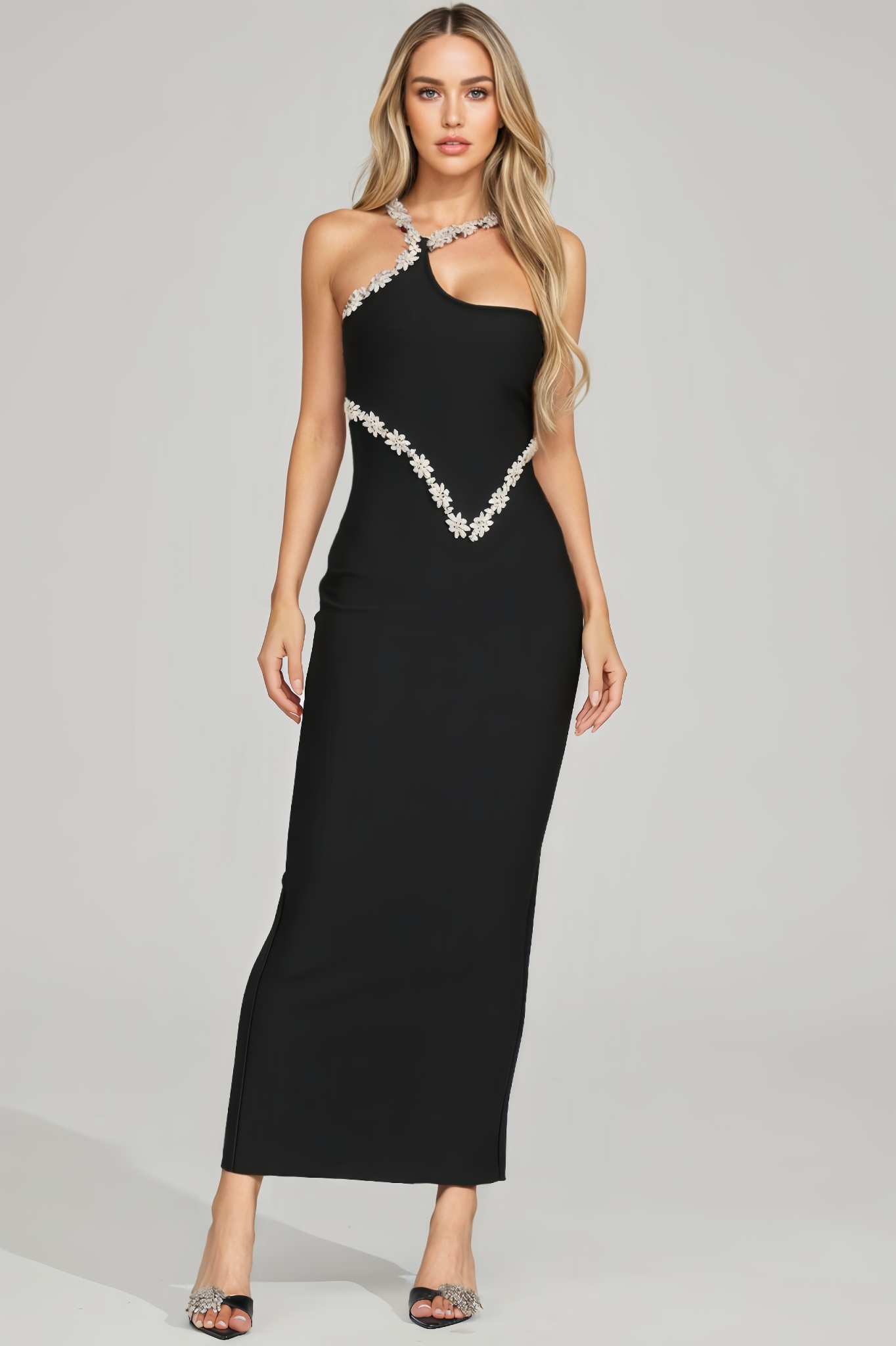 Niall Embellished Bandage Midi Dress
