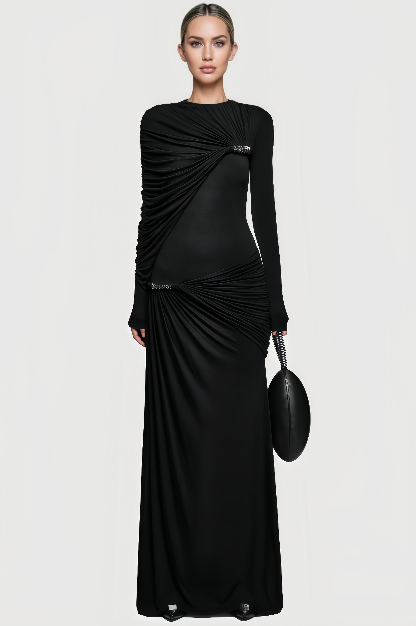 Waist-Cinched Maxi Dress