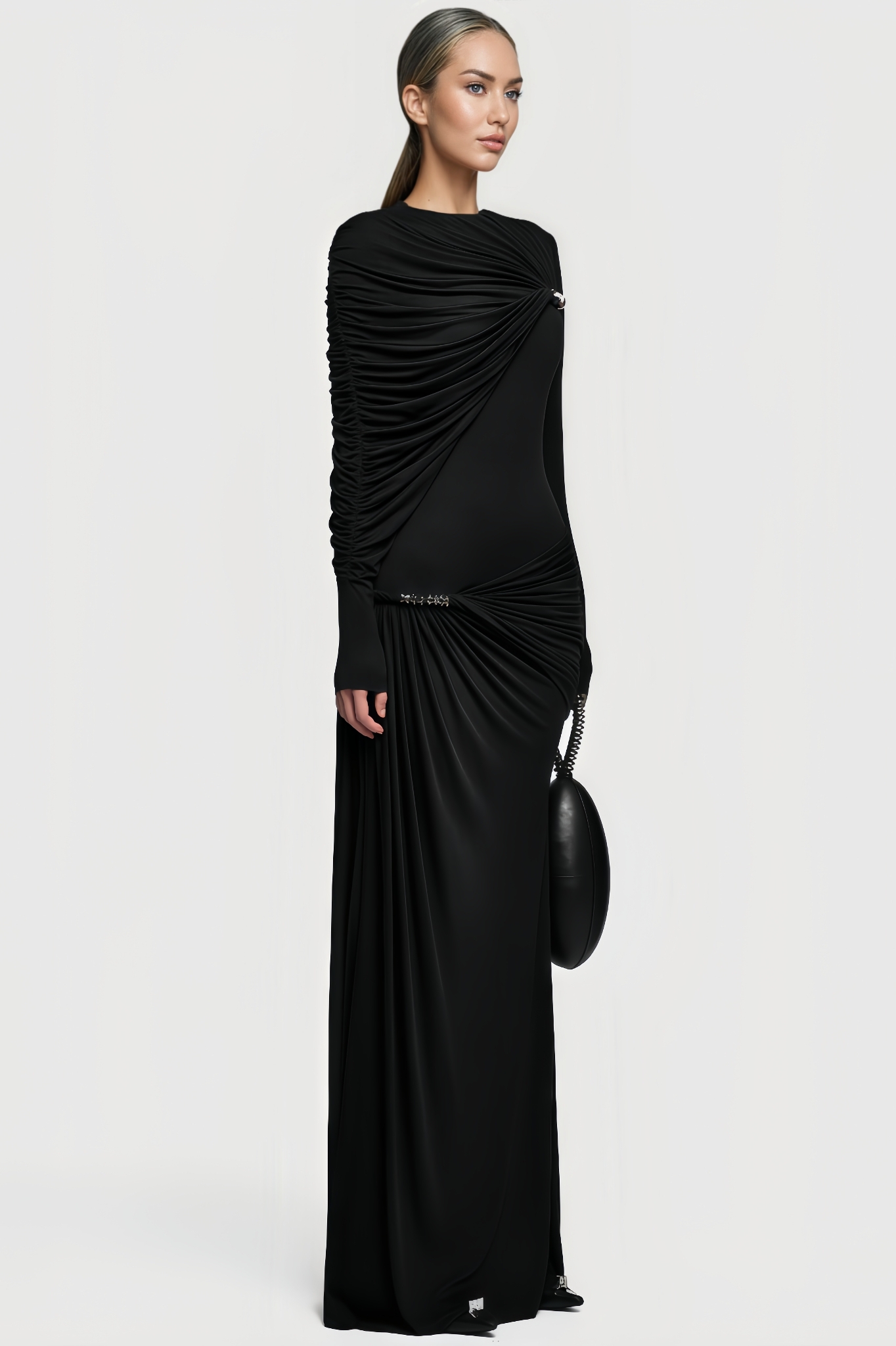 Waist-Cinched Maxi Dress