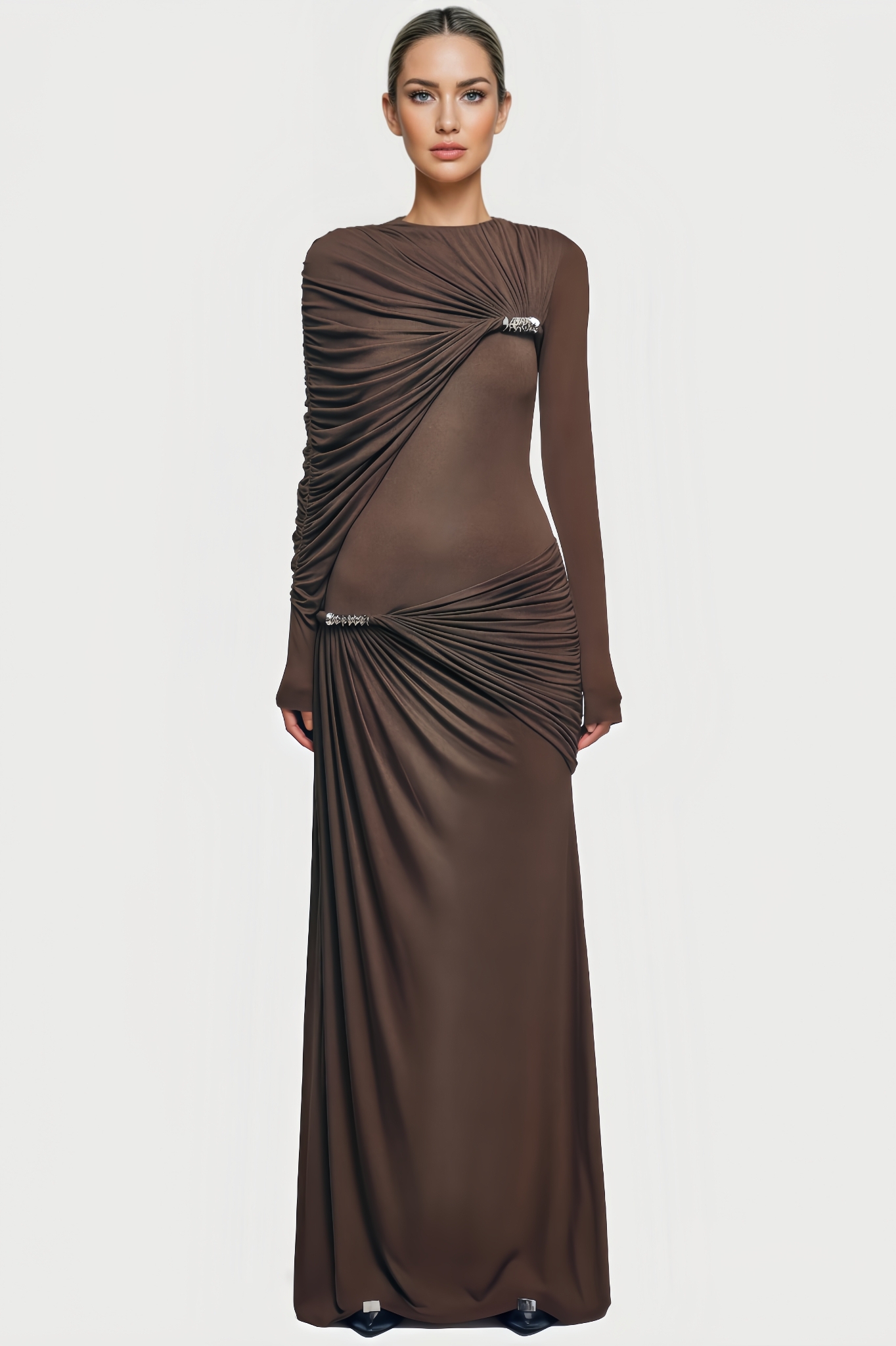 Waist-Cinched Maxi Dress