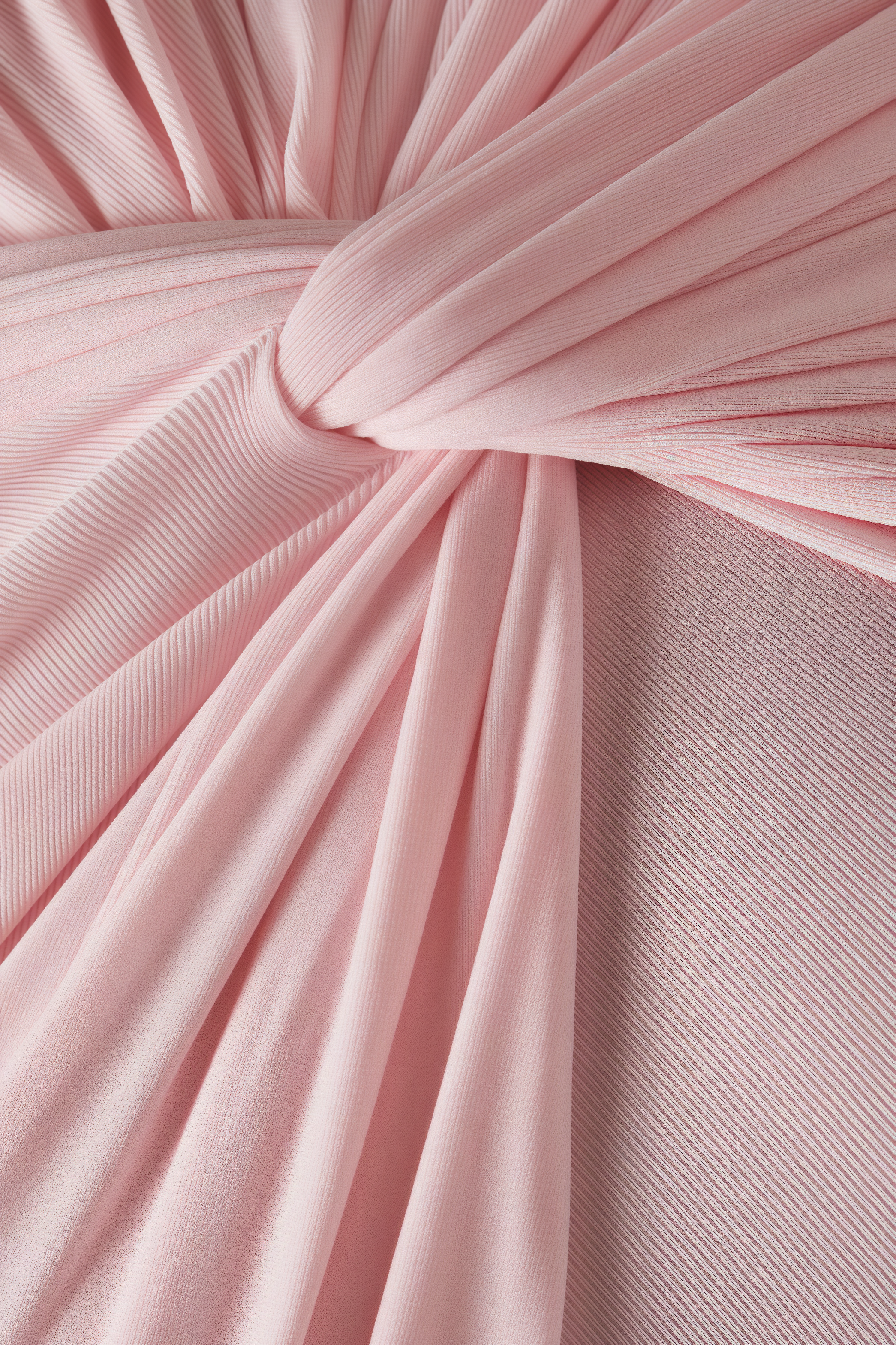 Greelk Pink Long Sleeve Pleated Maxi Dress