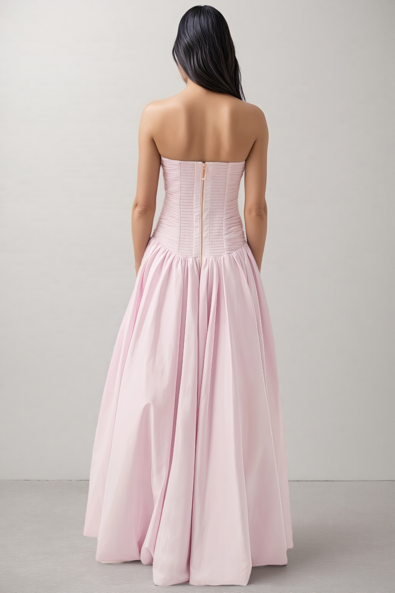 Greer Pink Bubble Trim Maxi Dress