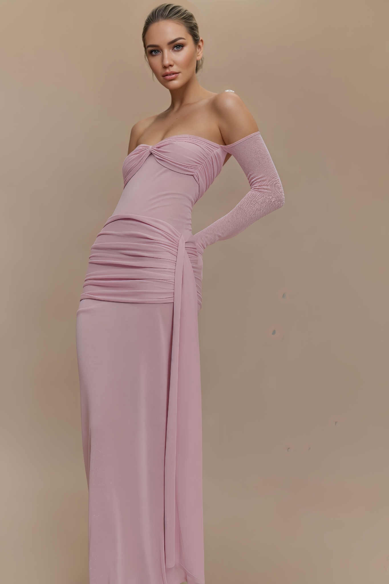 Adwert Metallic Knit Maxi Dress