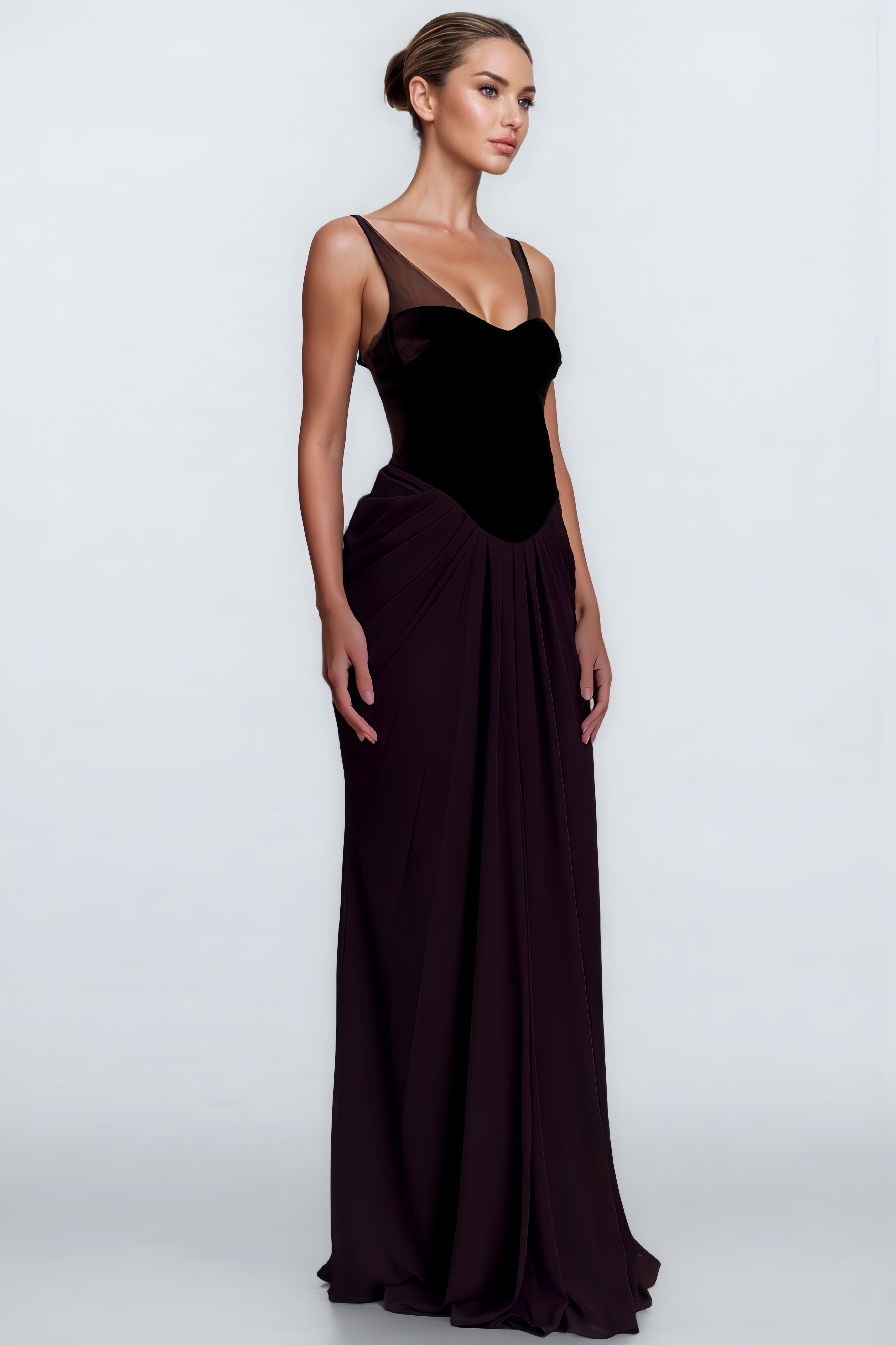 Esther Velvet Corset Maxi Dress