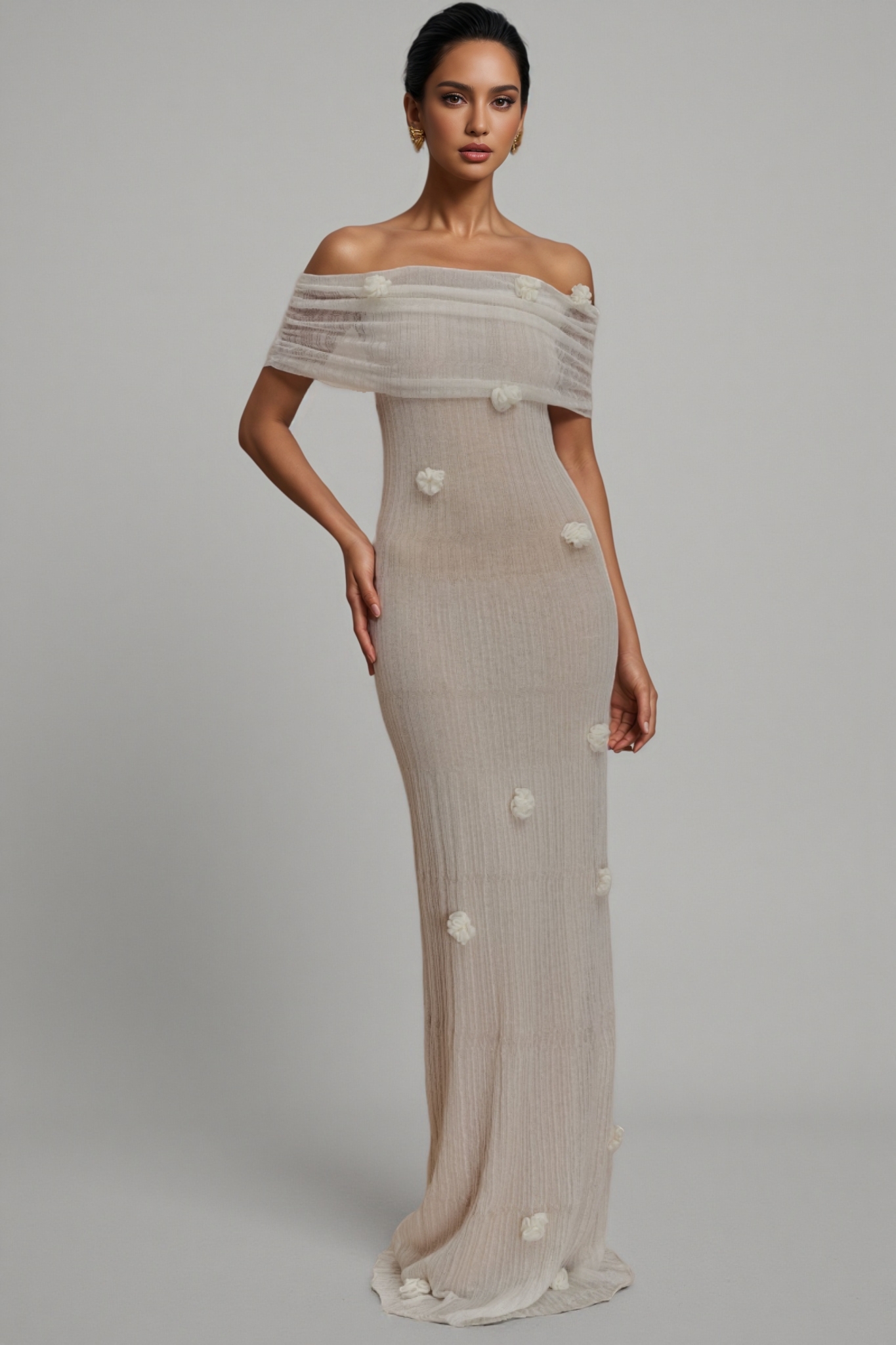 Quirina Orchid Knit Maxi Dress