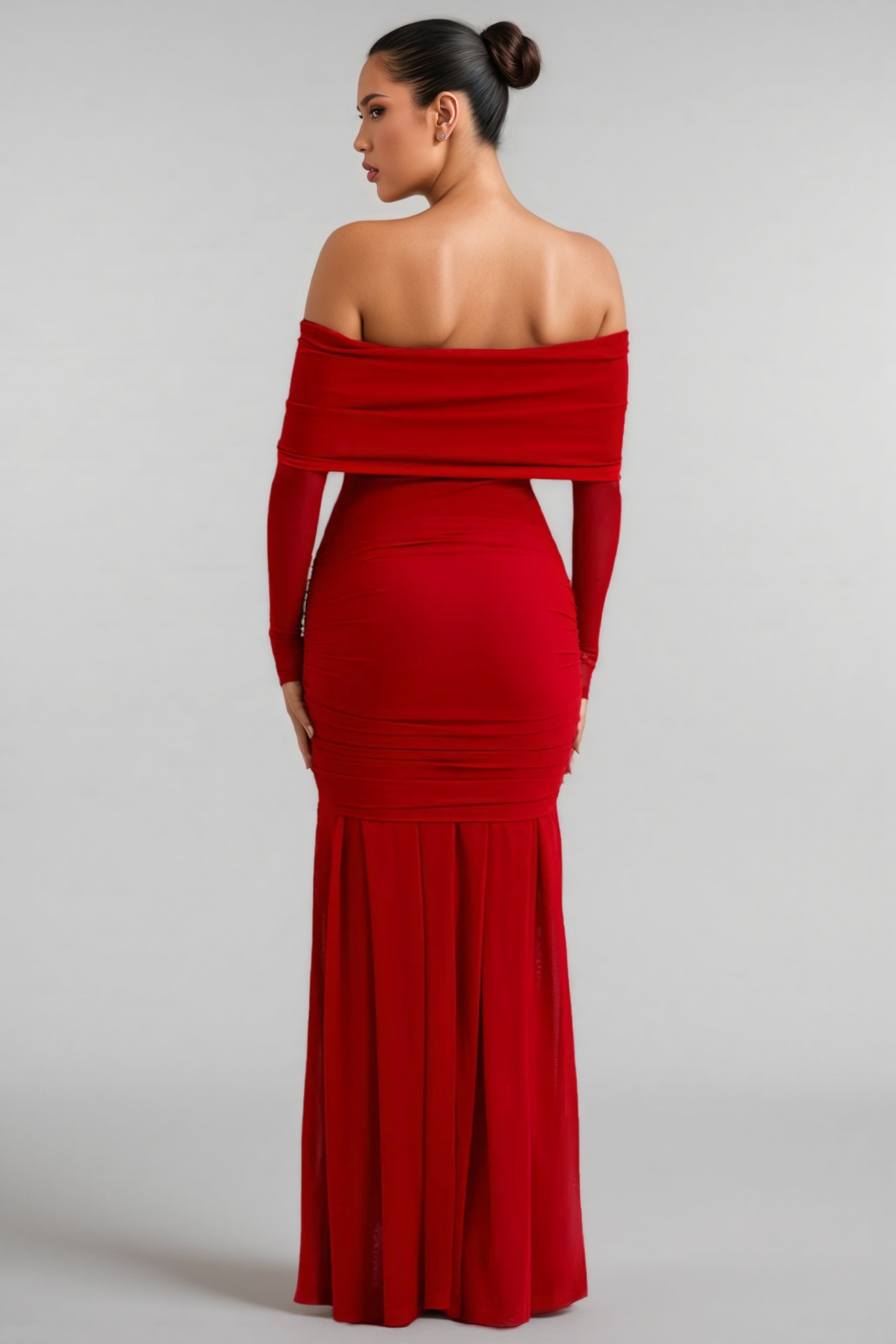 Mylesa Red 3D Floral Maxi Dress 