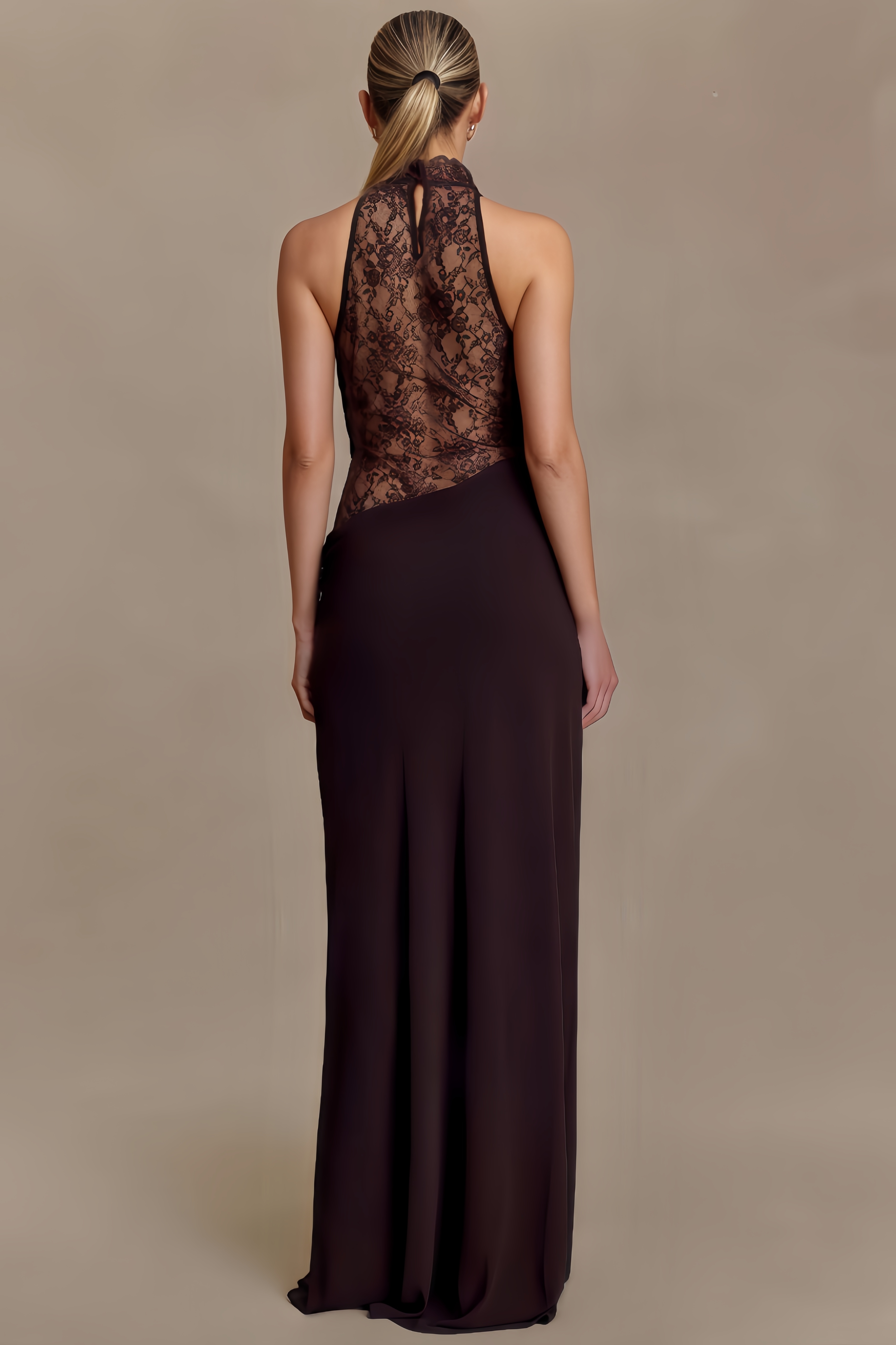 Greer Lace Halter Maxi Dress