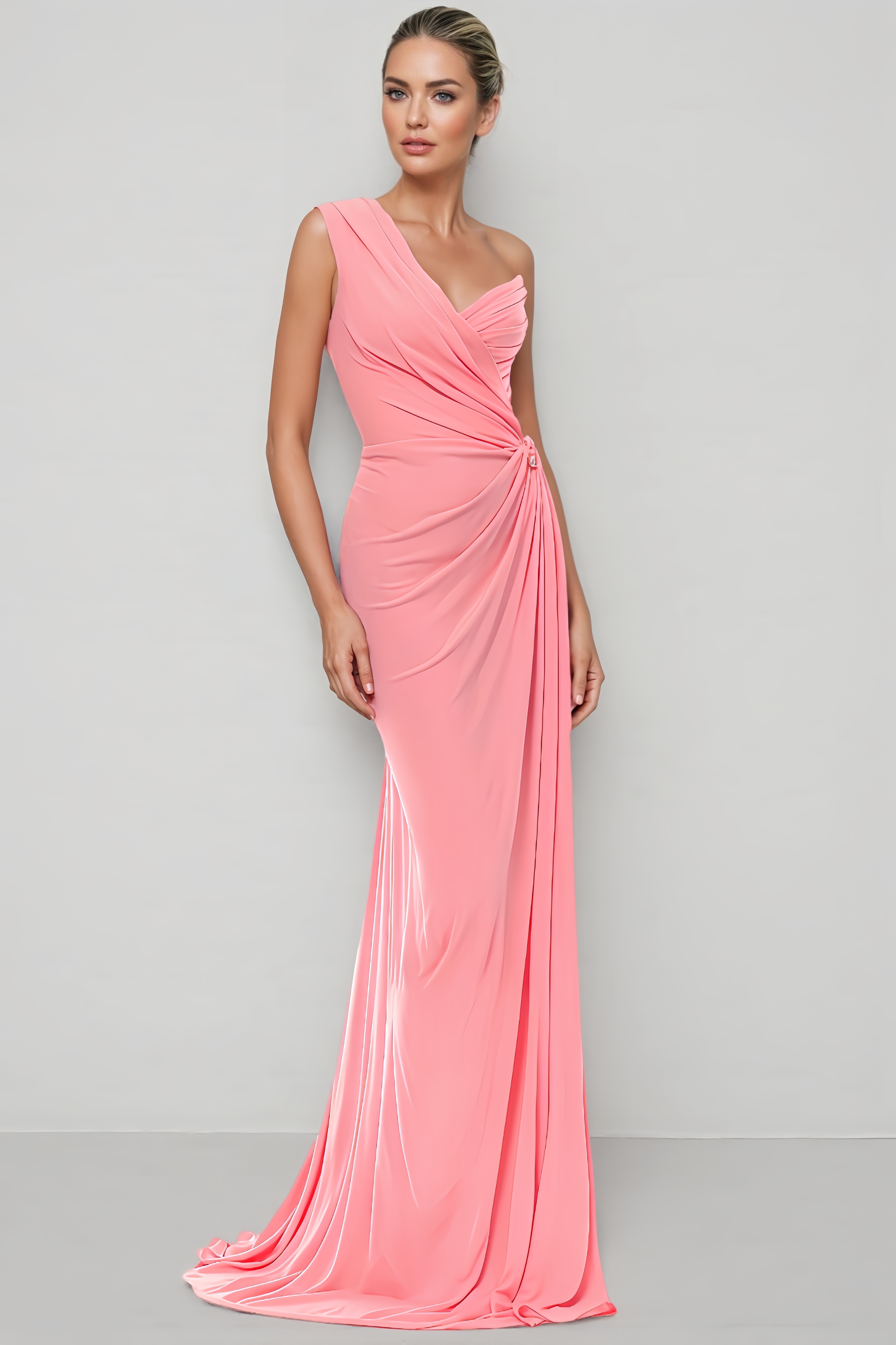 Noelle Draped One Shoulder Maxi Dress