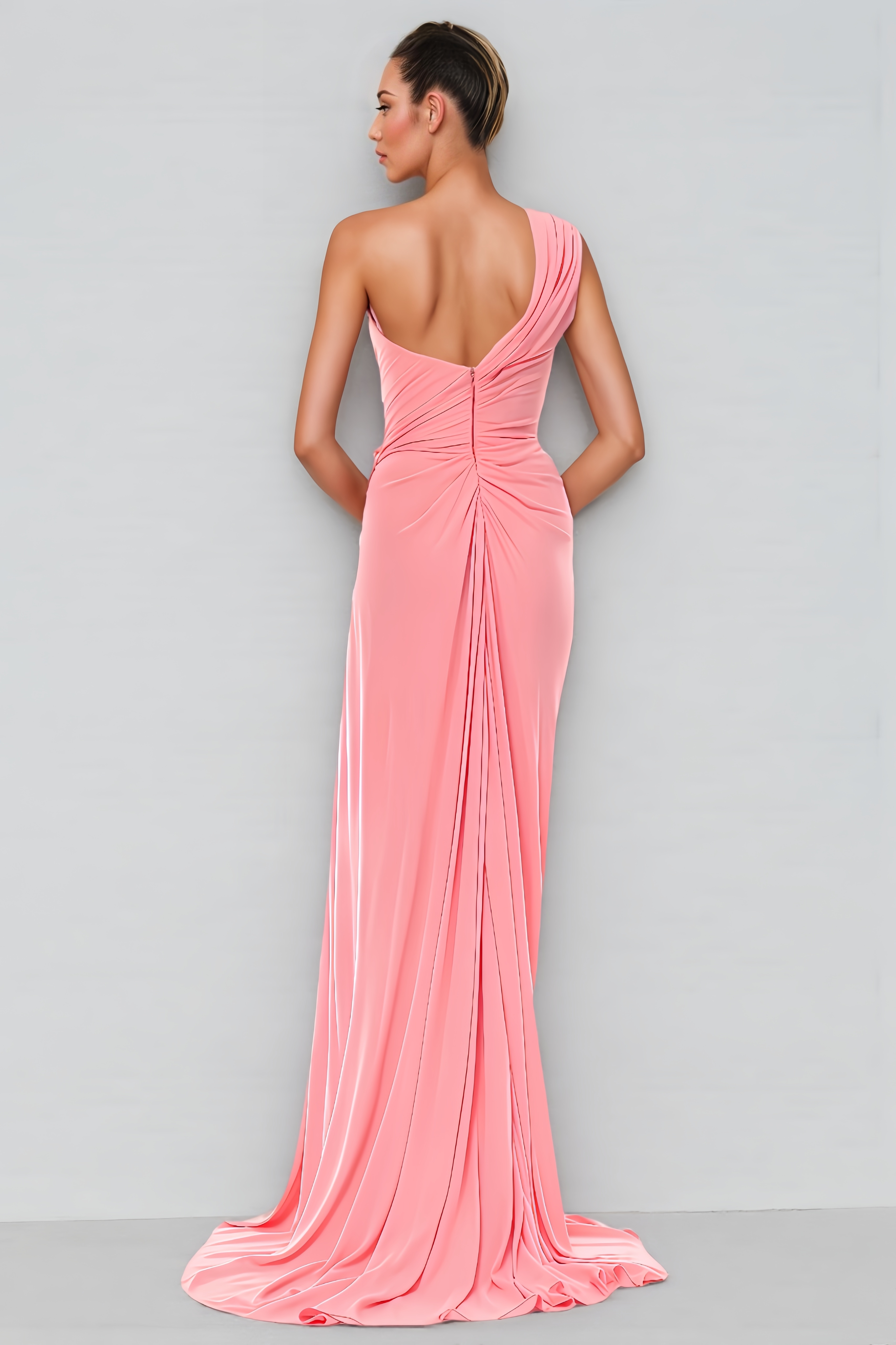 Noelle Draped One Shoulder Maxi Dress