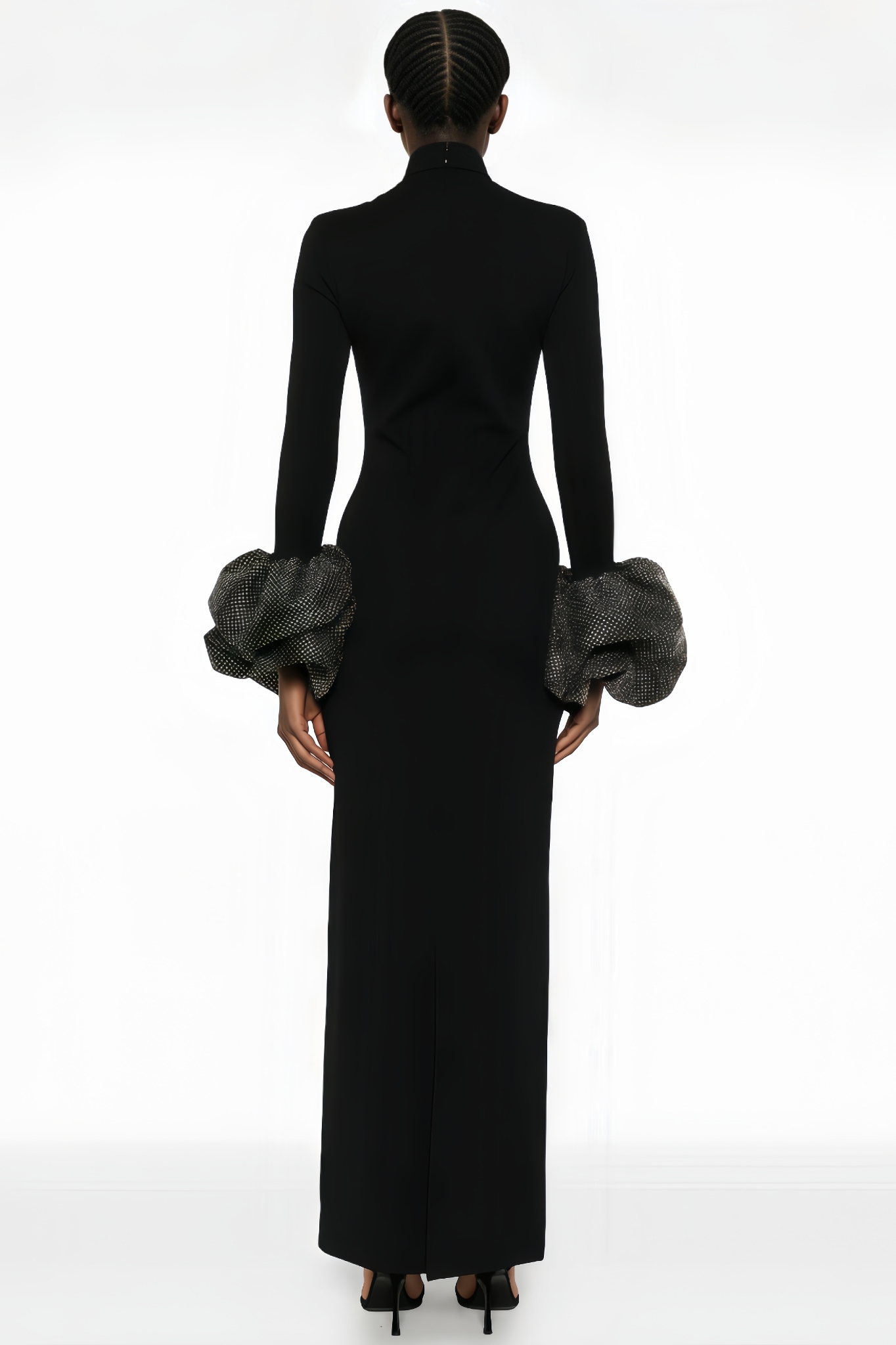 High-Neck Maxi Dress