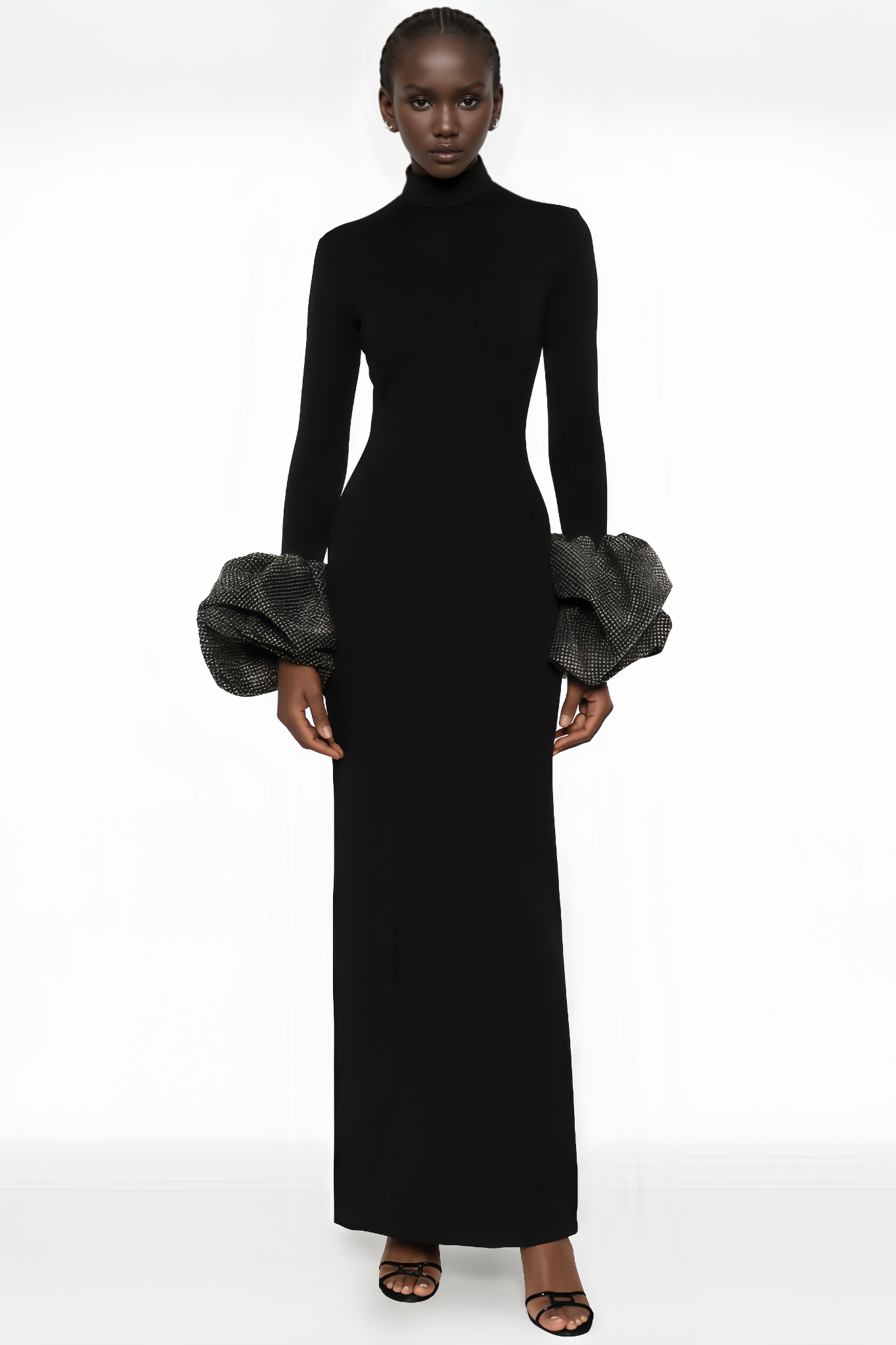 High-Neck Maxi Dress
