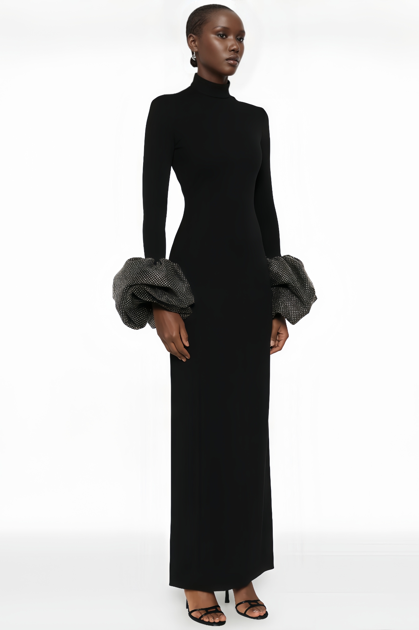 High-Neck Maxi Dress