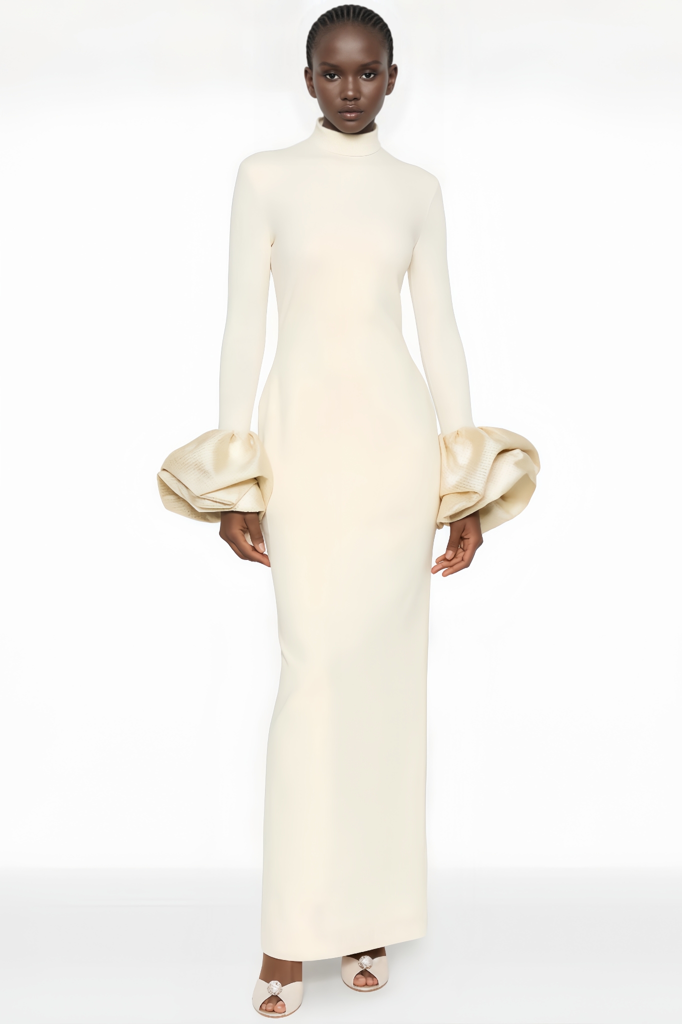 High-Neck Maxi Dress
