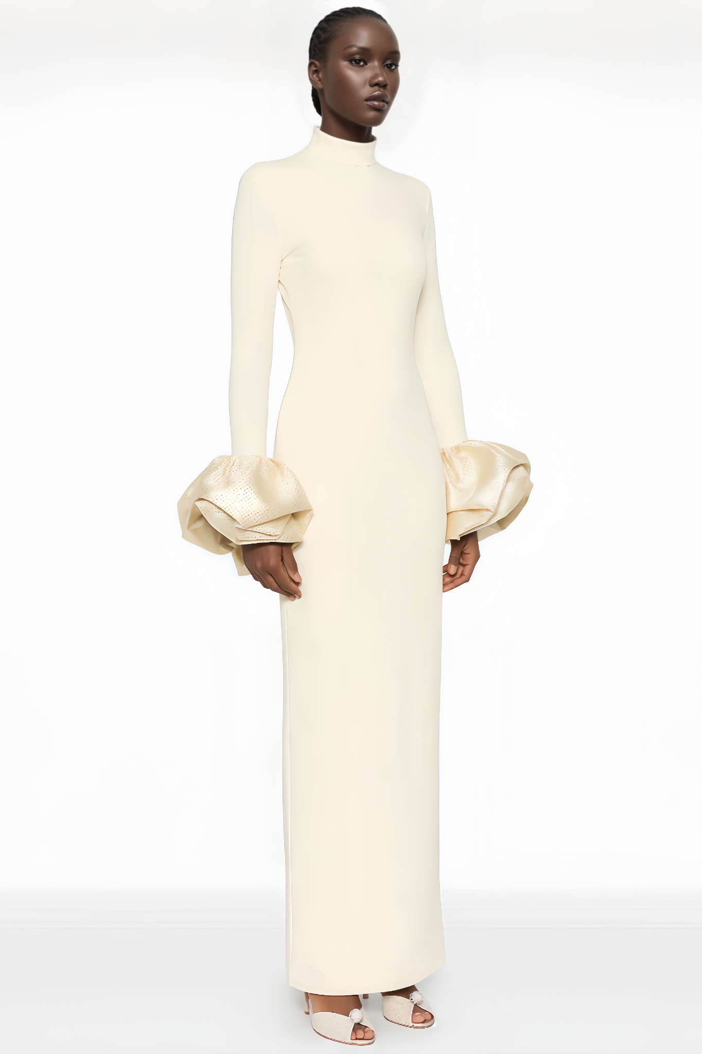 High-Neck Maxi Dress