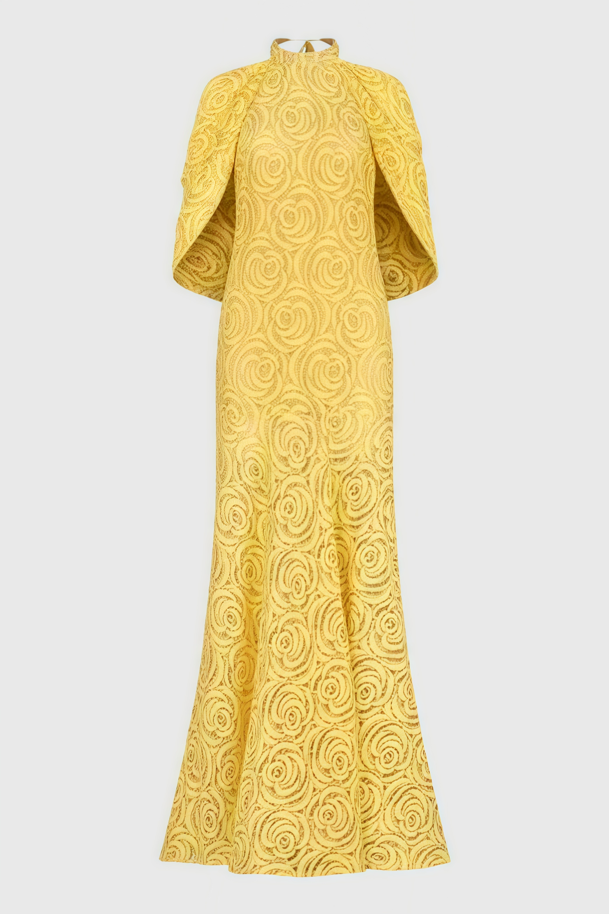 Ann Embroidered Shawl Midi Dress