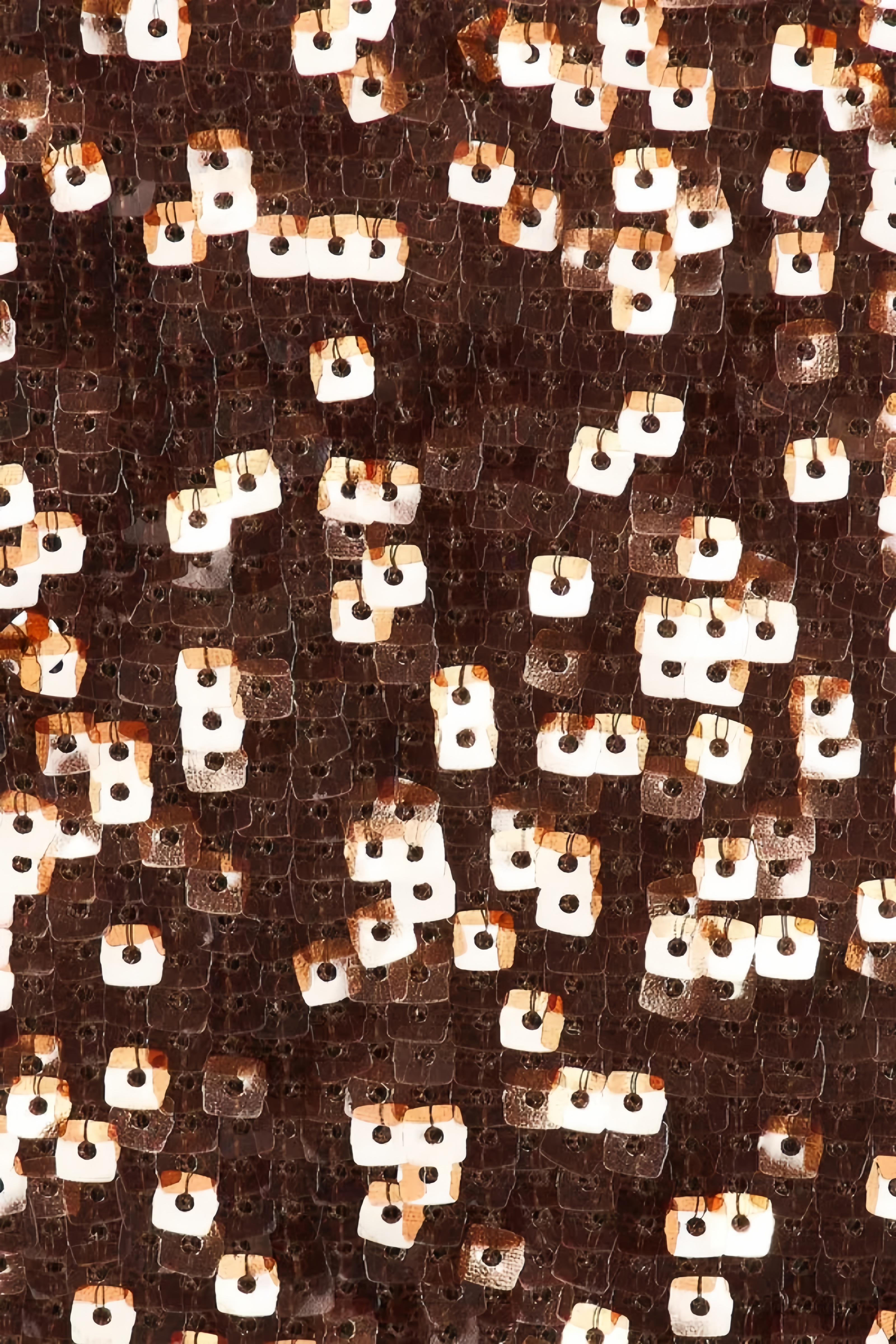 Oriond Brown Backless Sequin Maxi Dress