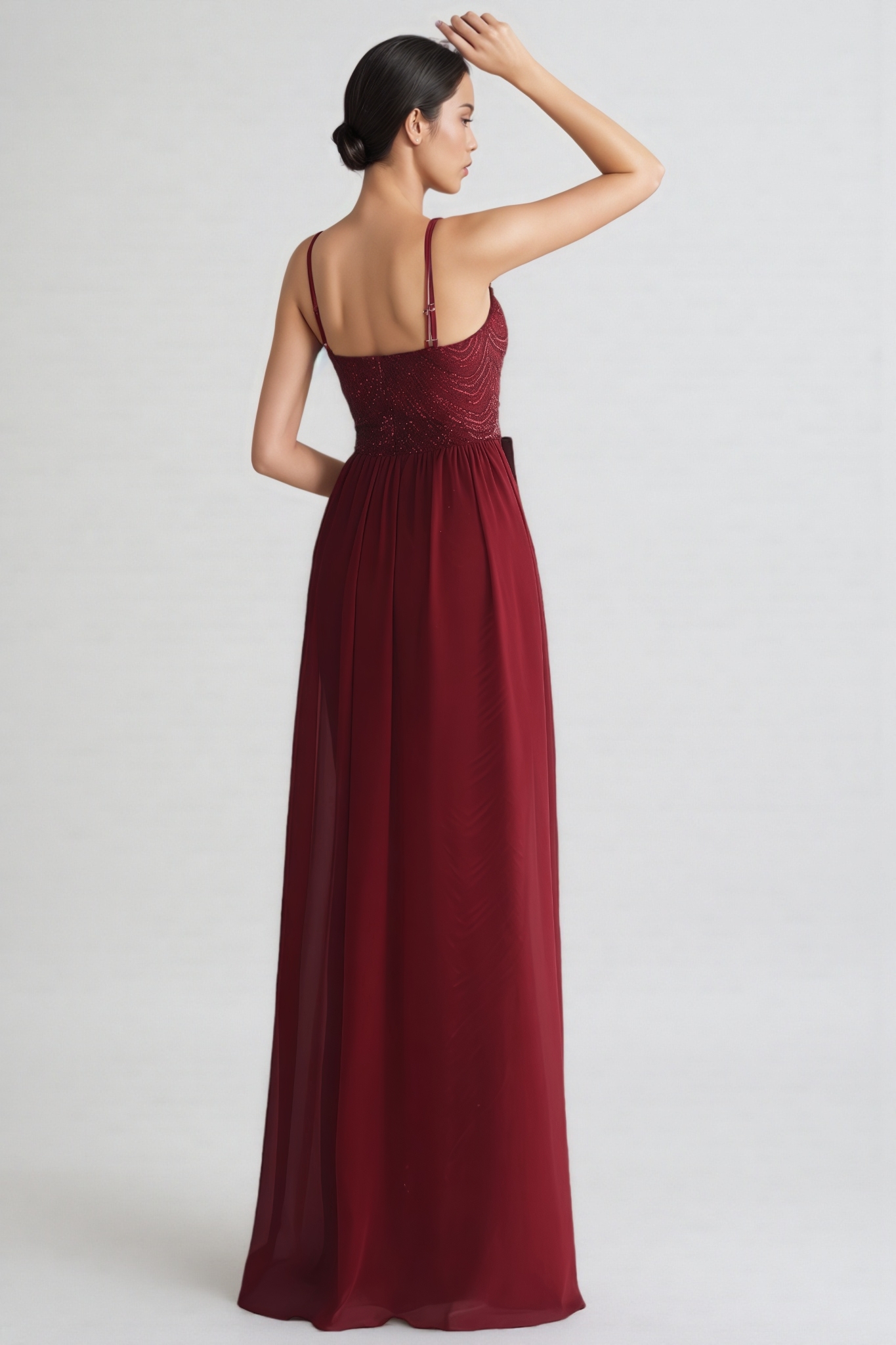 Fritz Spaghetti Strap Sequin Maxi Dress