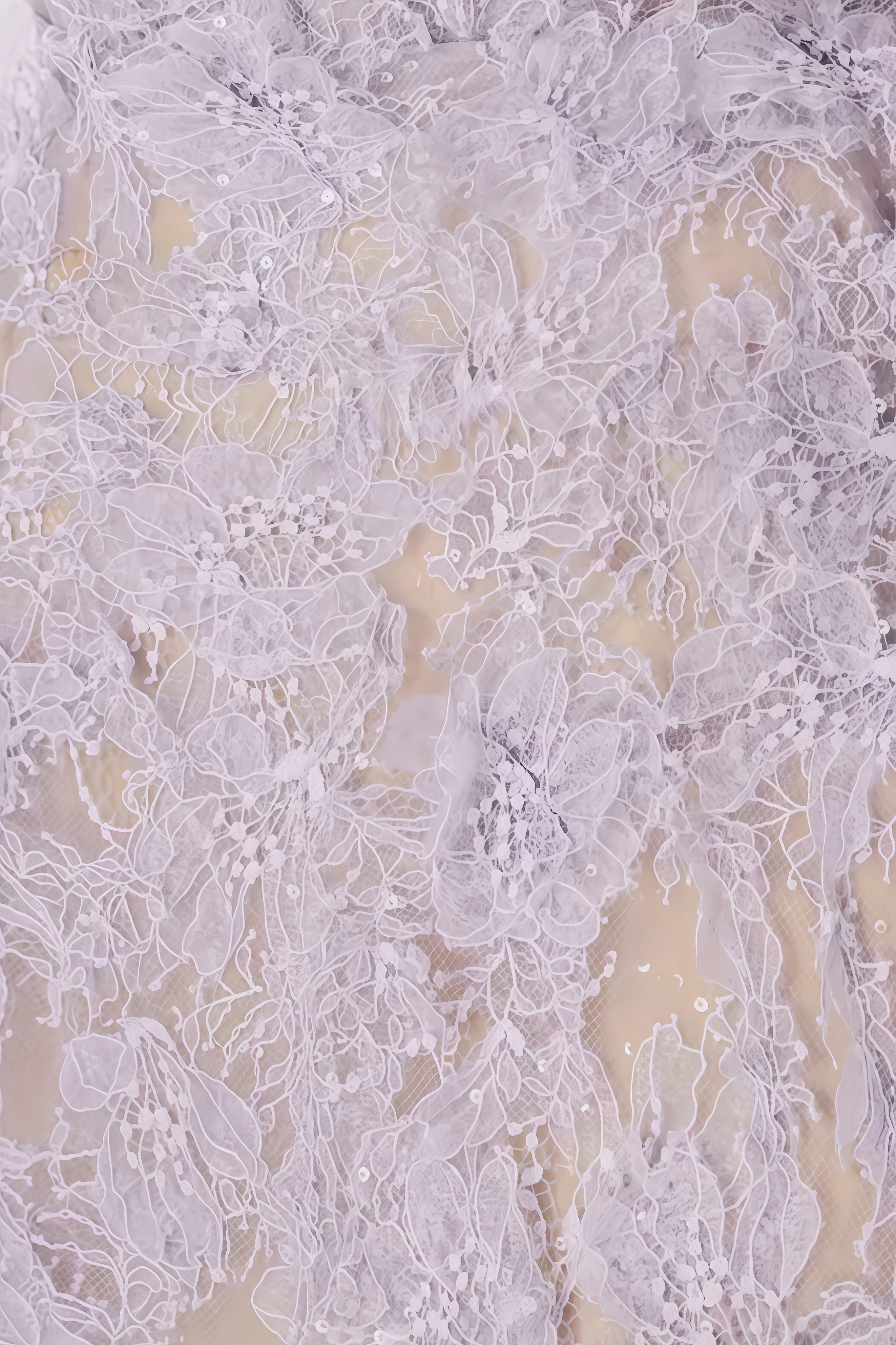 Freye Violet Beaded Lace Midi Dress