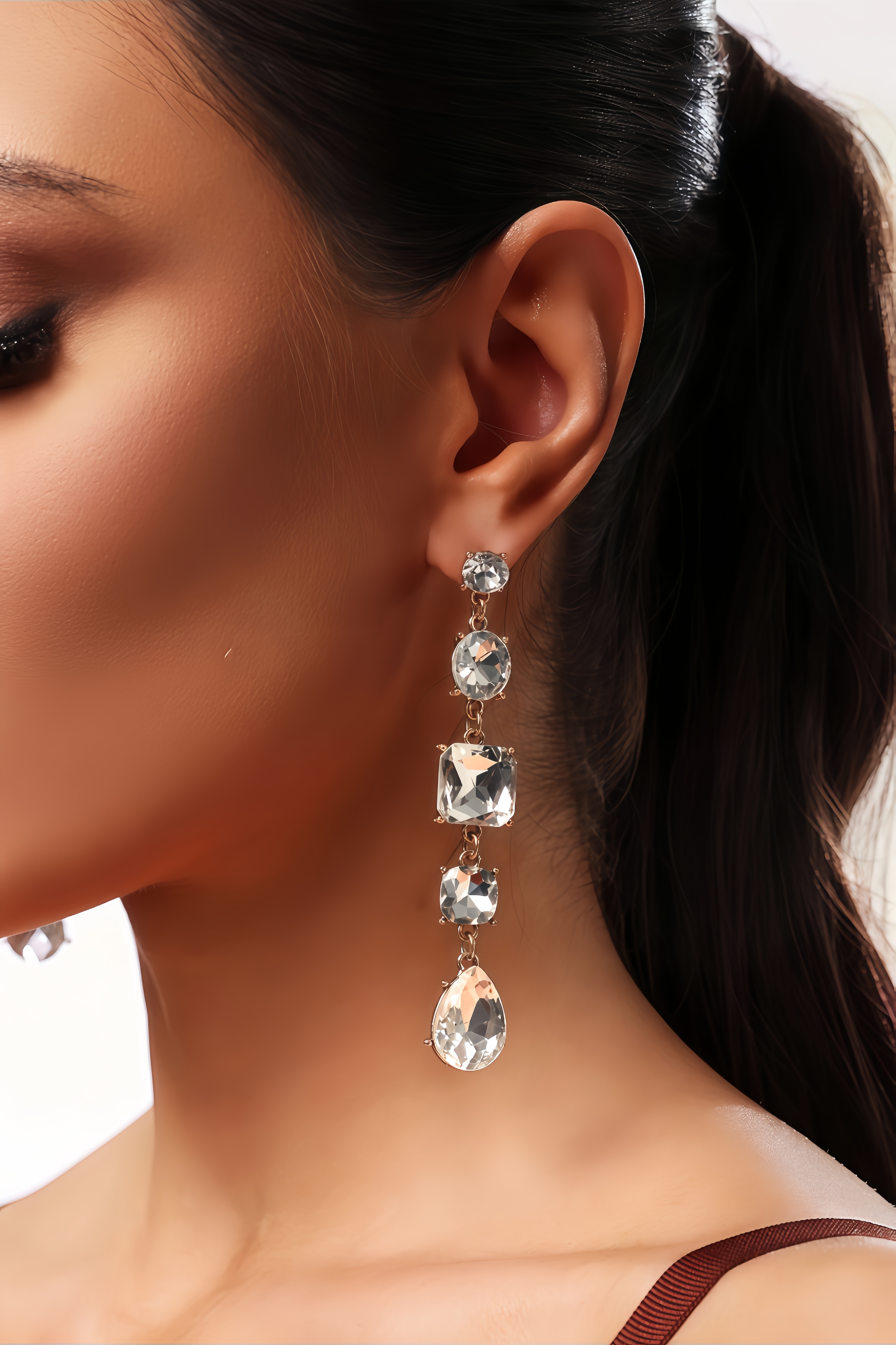 Jessel Geometry Square Diamond Earrings