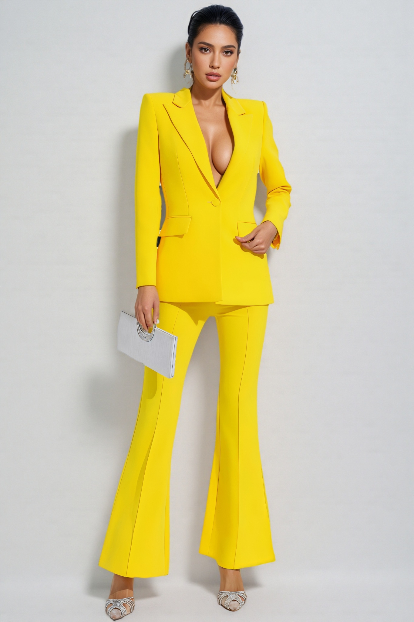 Theobald Yellow Long Sleeve Blazer Set