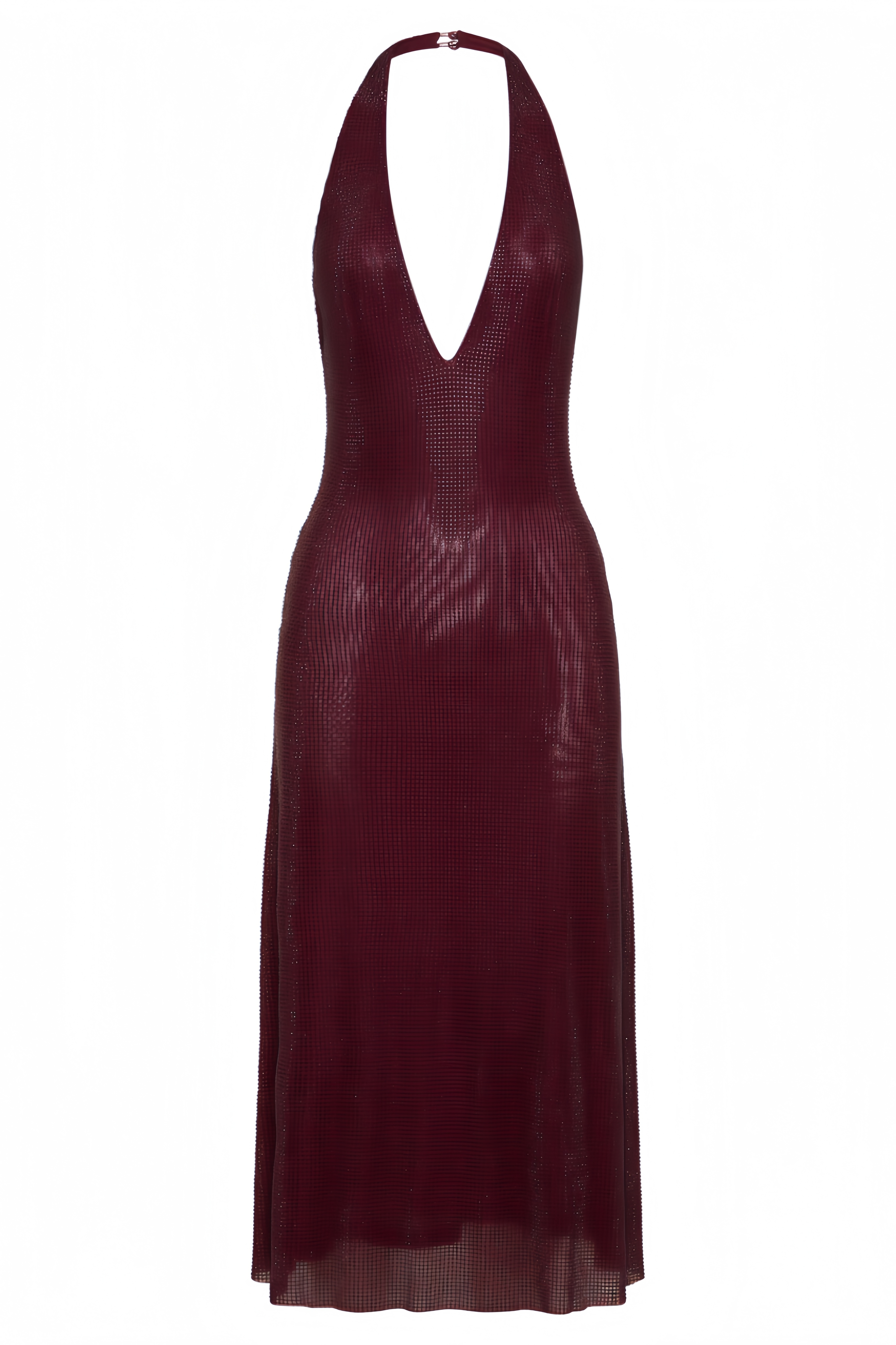 Paxotk Diamante Halter Midi Dress