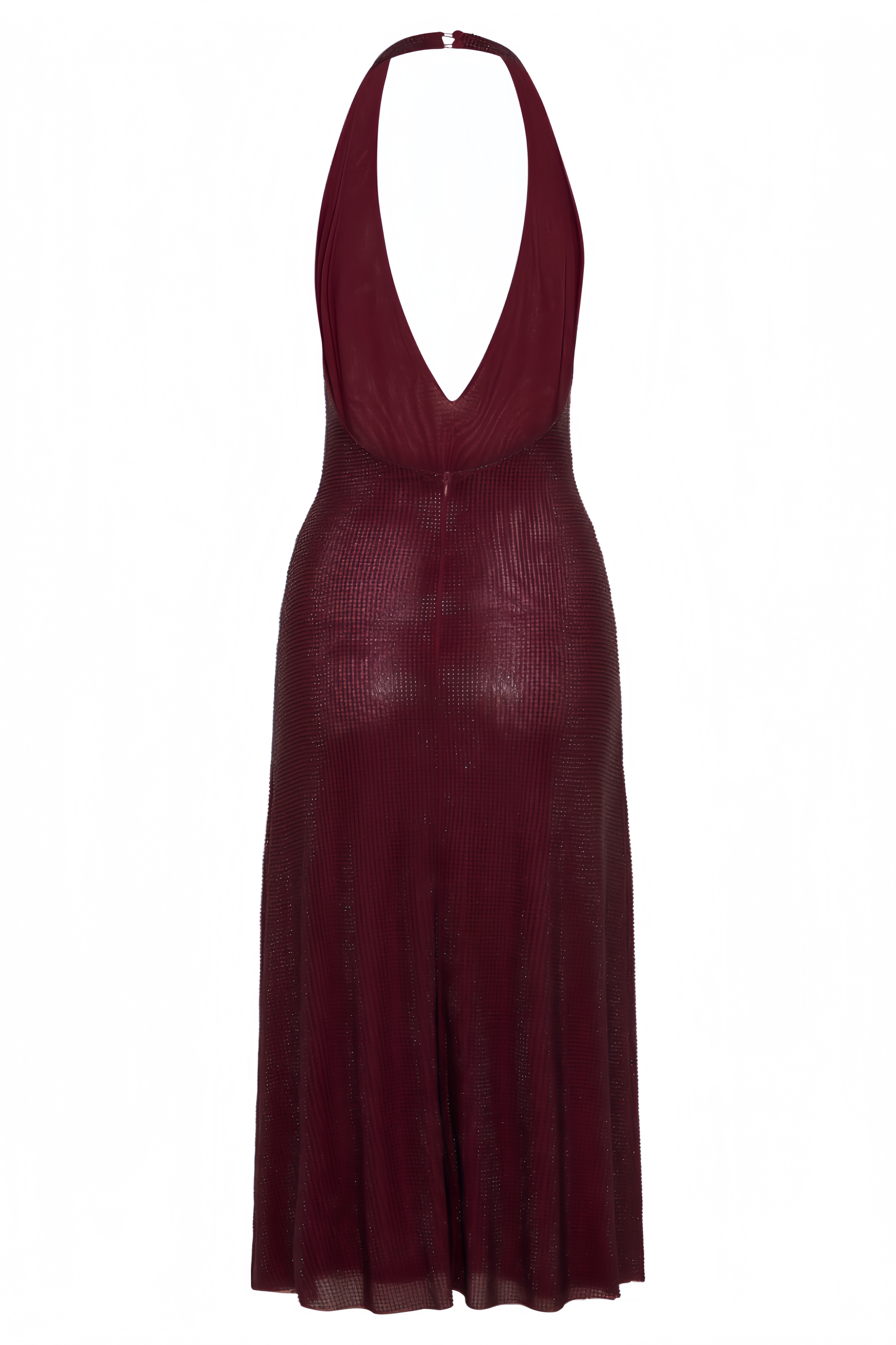 Paxotk Diamante Halter Midi Dress