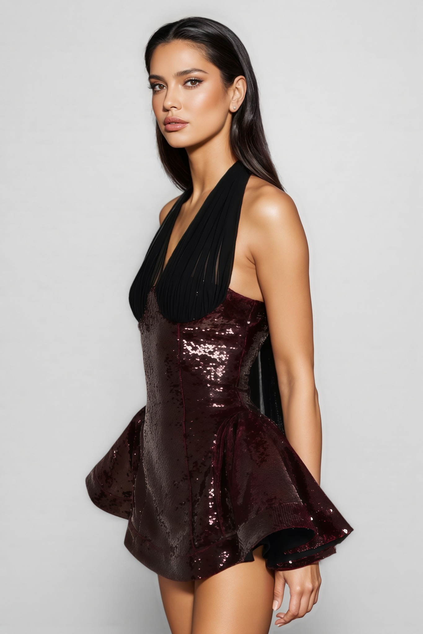 Nyrixd Sequin Mesh Mini Dress
