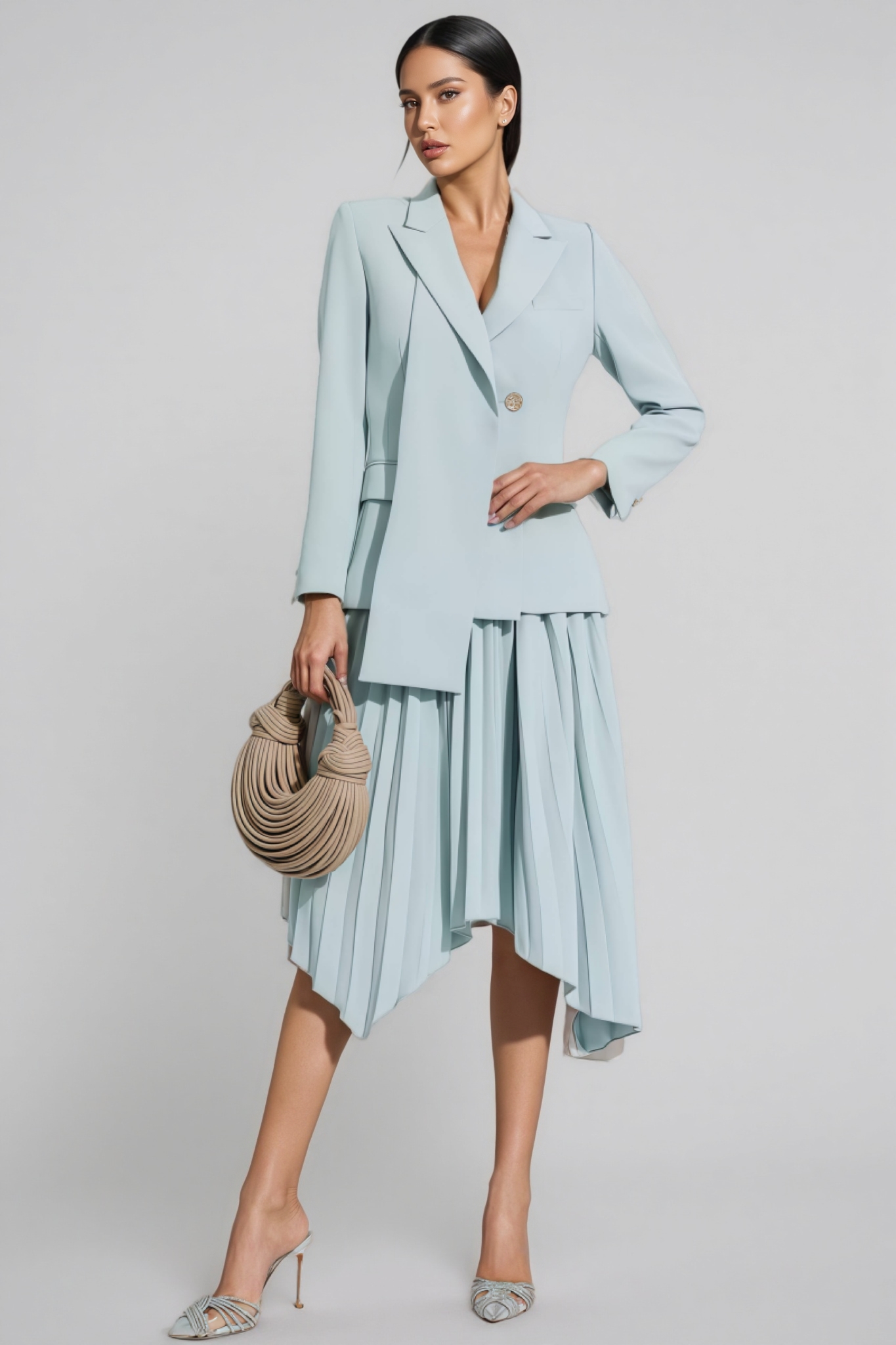 Edward Gray Ruched Blazer Set