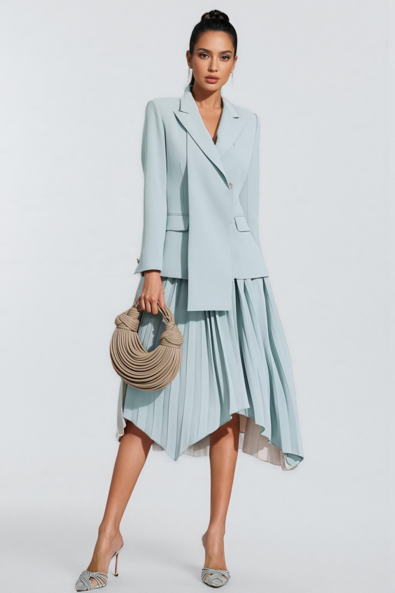 Edward Gray Ruched Blazer Set