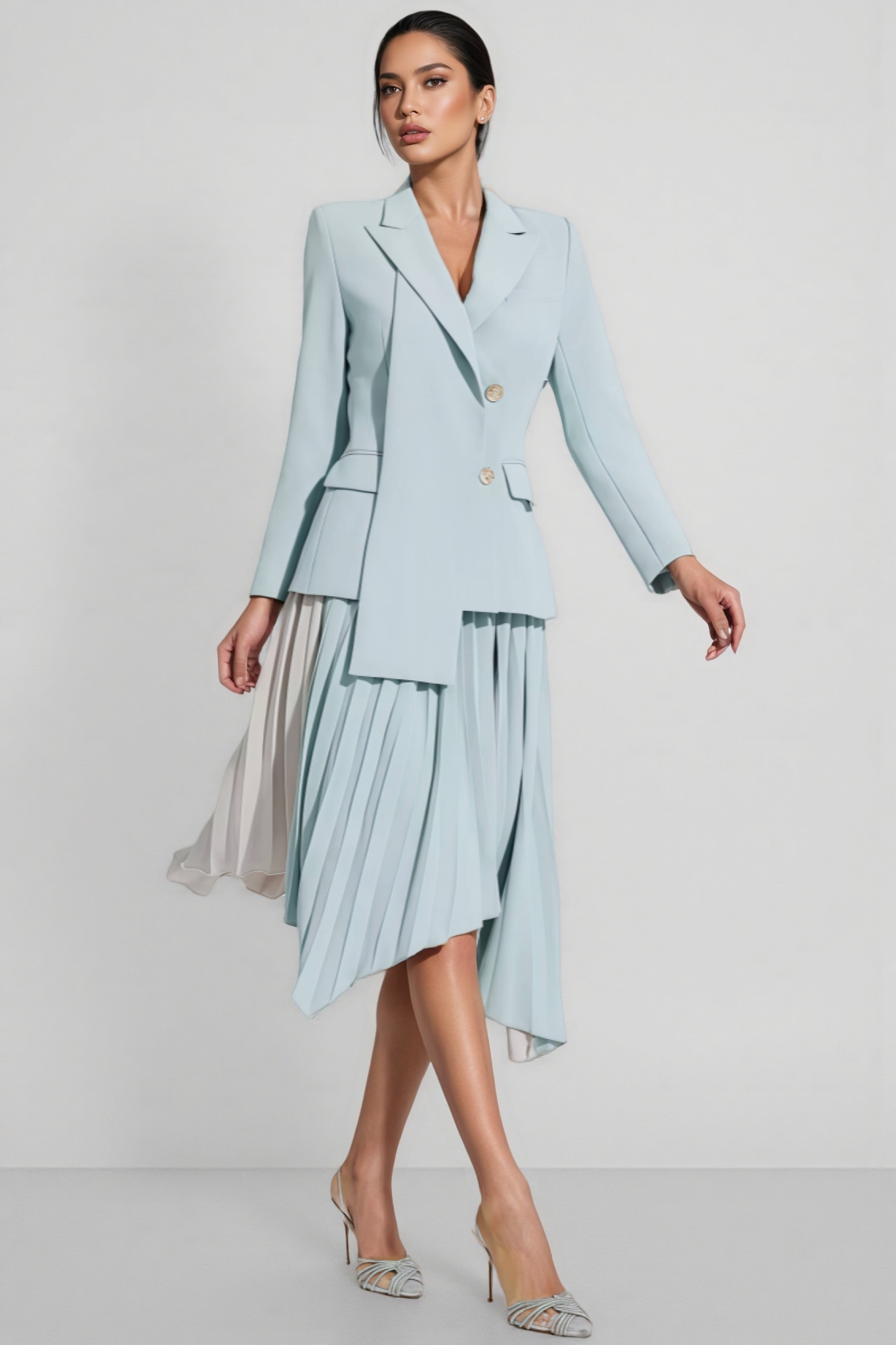 Edward Gray Ruched Blazer Set