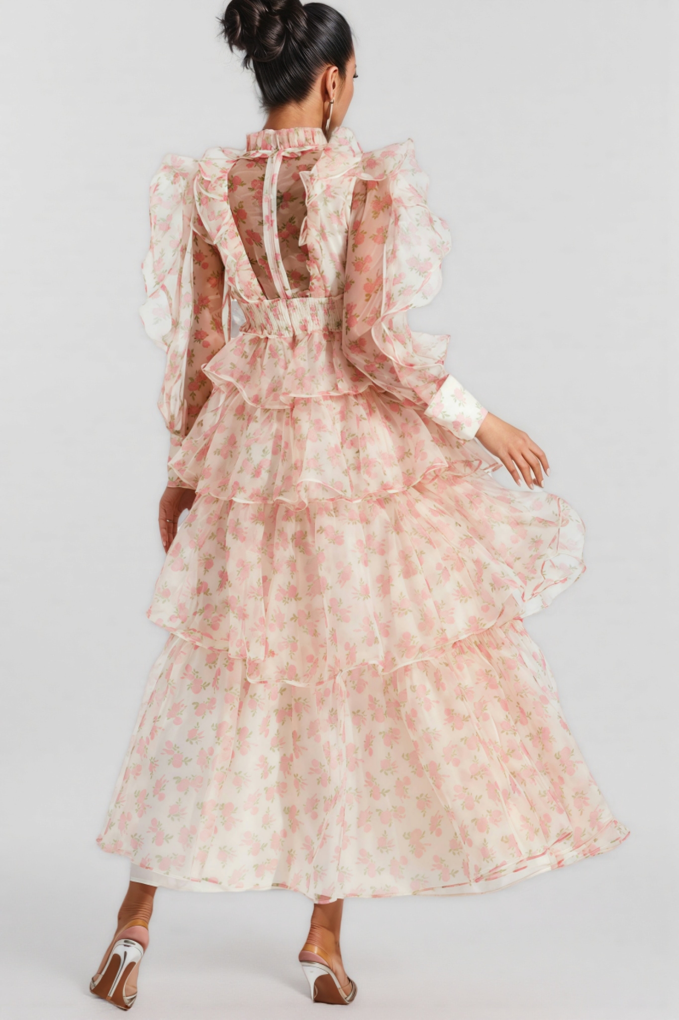 Irvan Crushed Mesh Maxi Dress