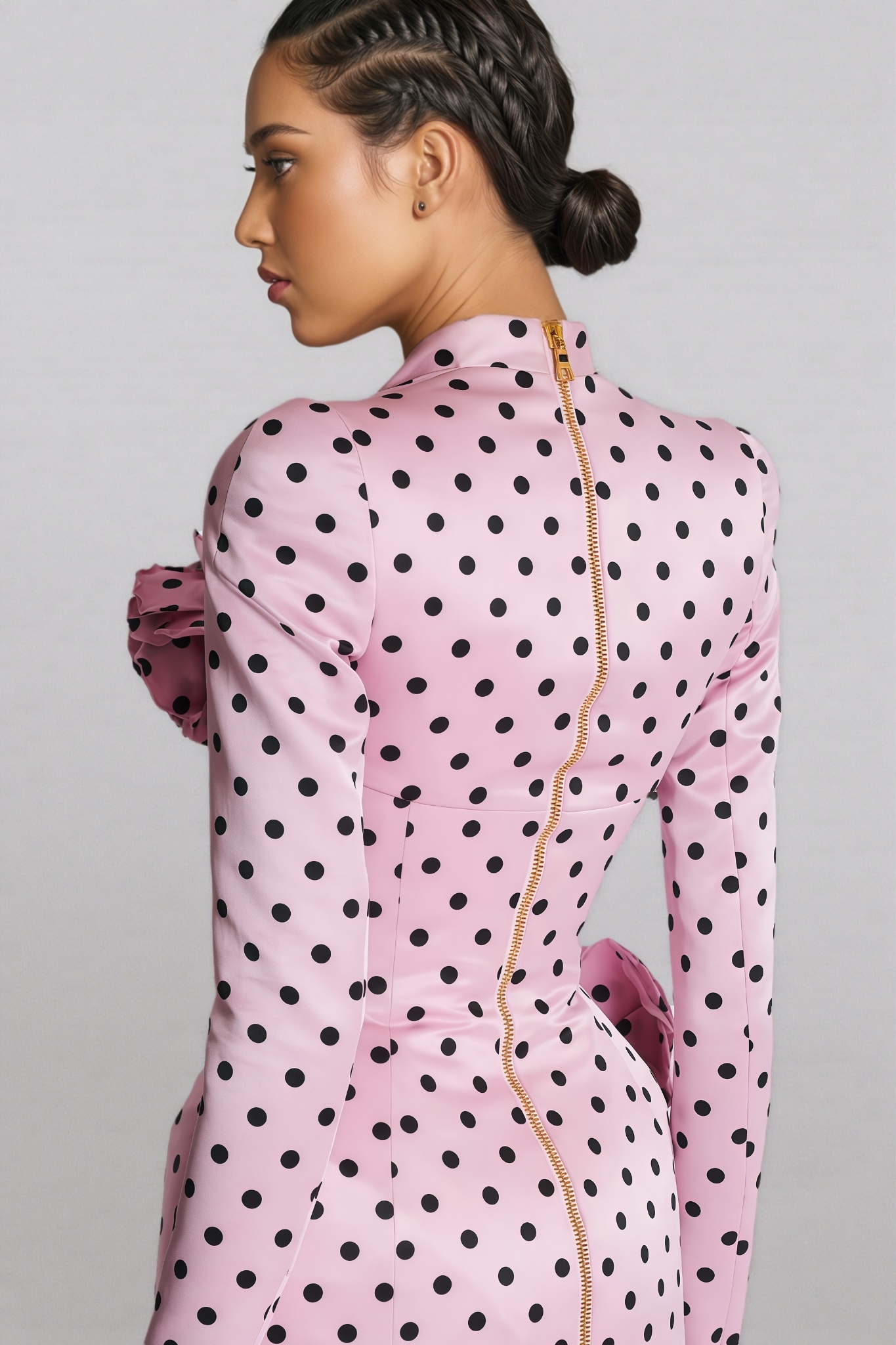 Aid Polka Dots Printed Mini Dress