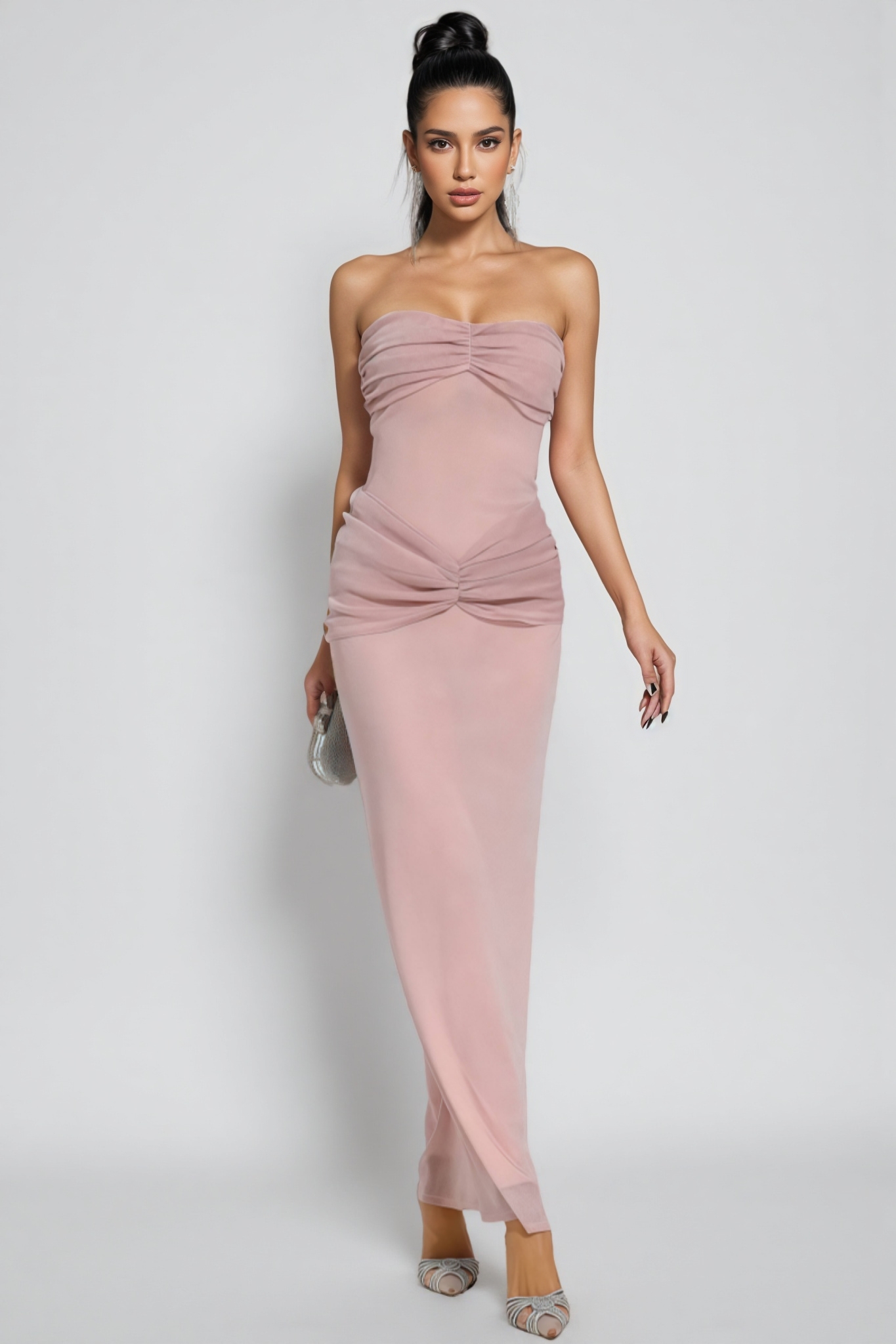 Alicg Pink Off Shoulder Maxi Dress
