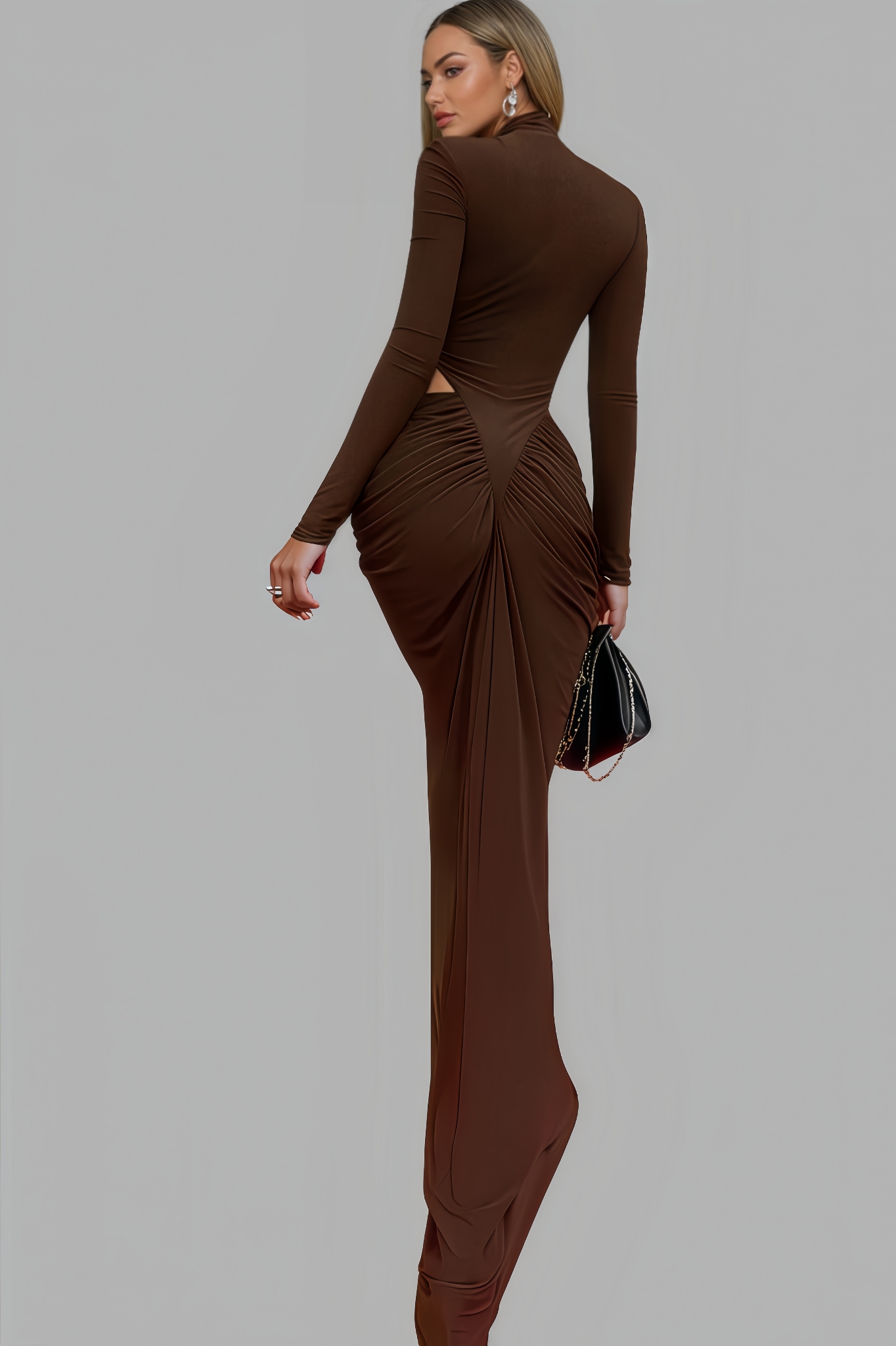Elaray High Neck Cutout Maxi Dress