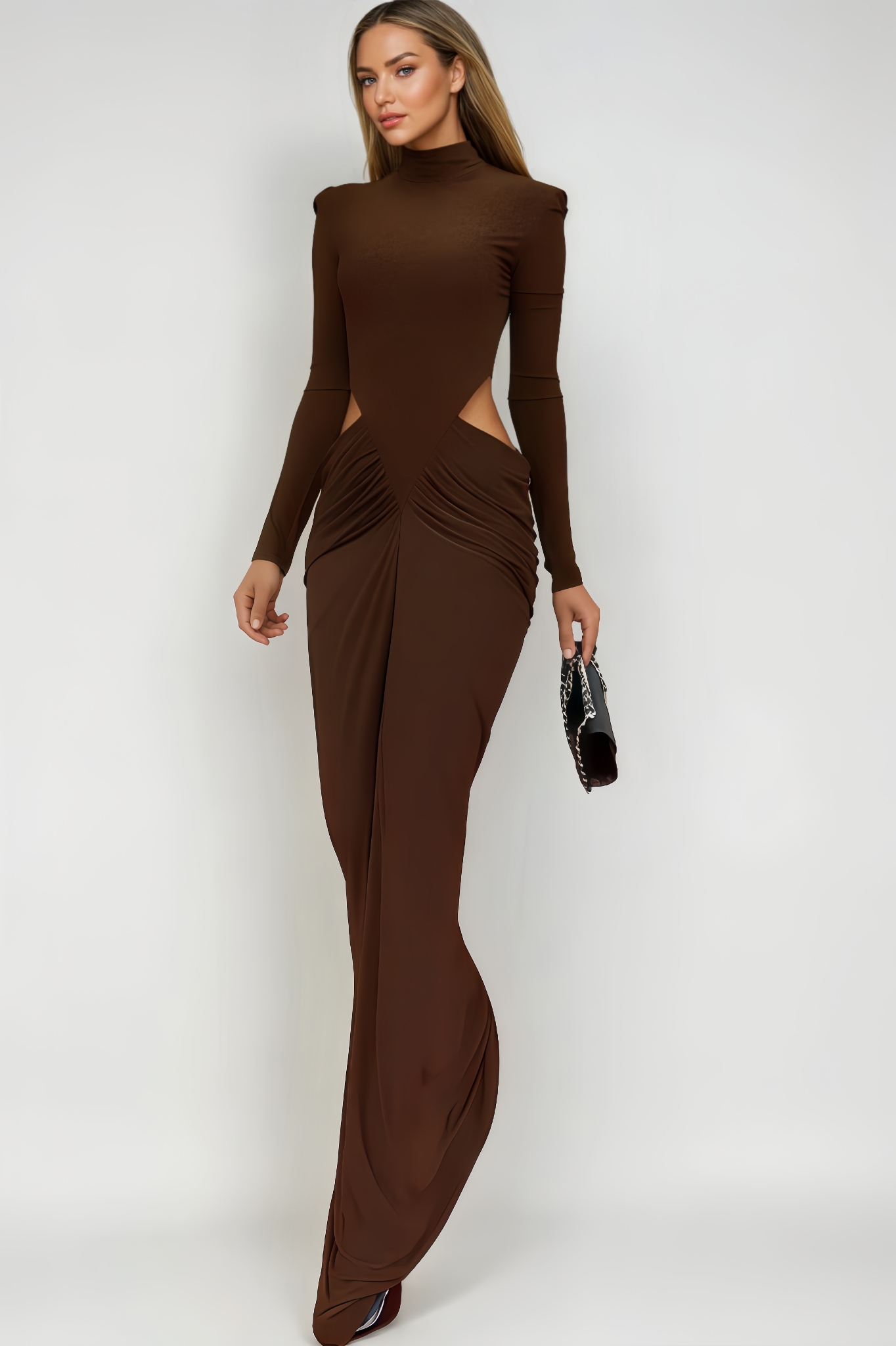 Elaray High Neck Cutout Maxi Dress