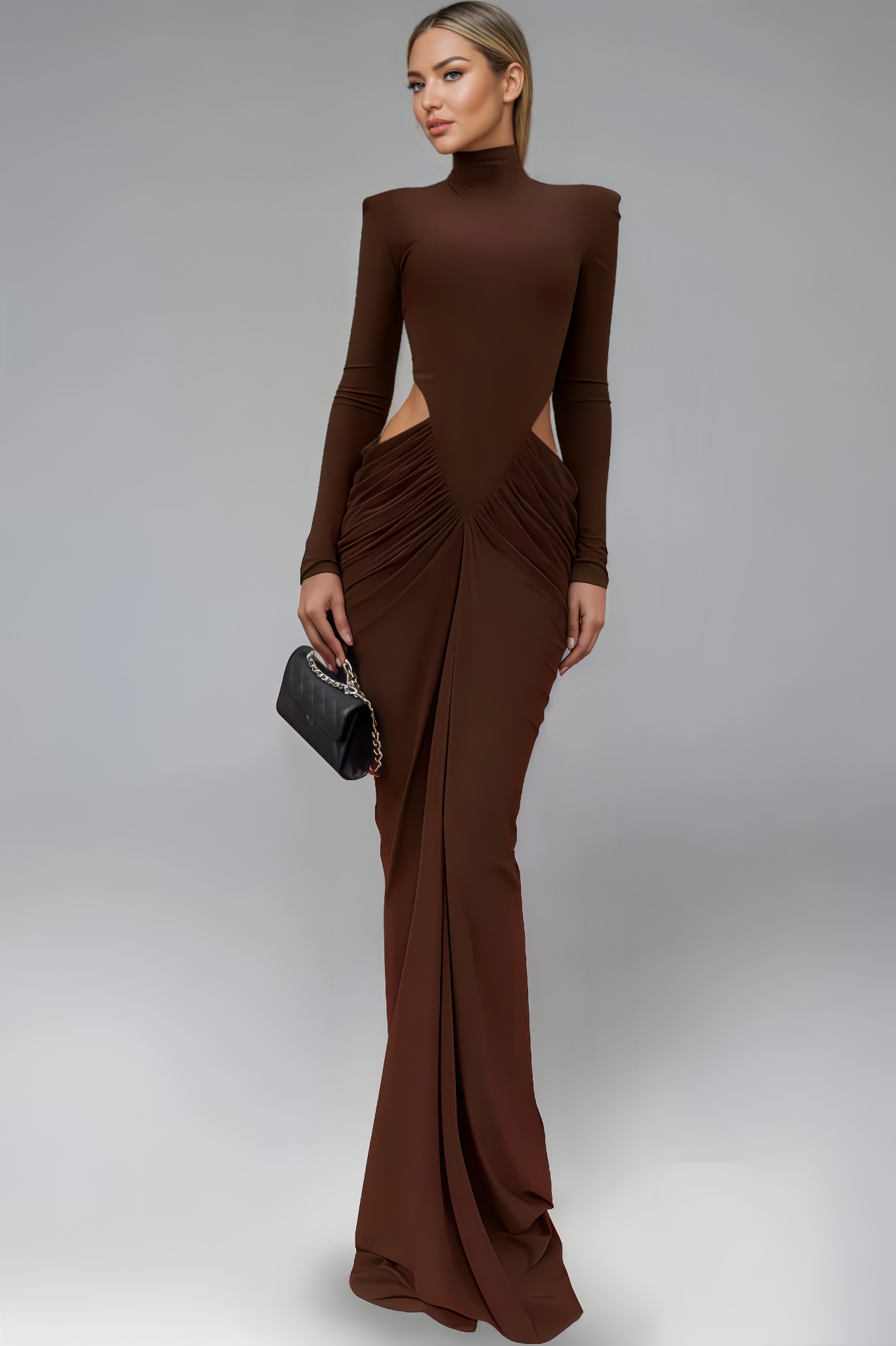 Elaray High Neck Cutout Maxi Dress