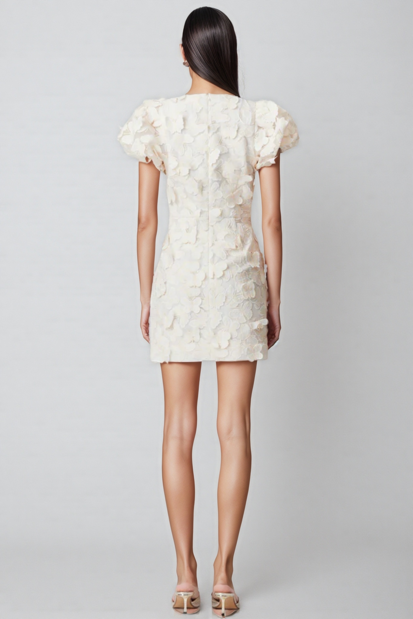 Alwek White Butterfly Mini Dress