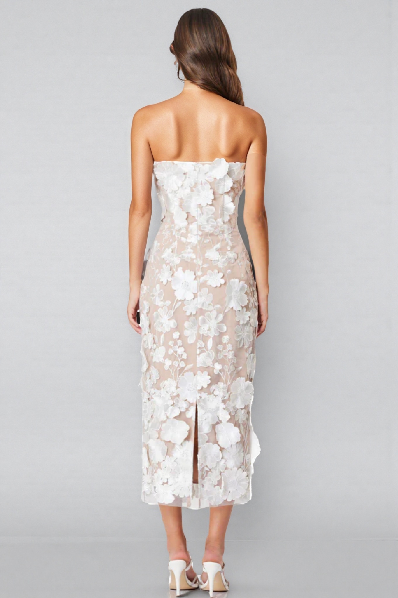 Taliah Strapless Hip Hugging Midi Dress