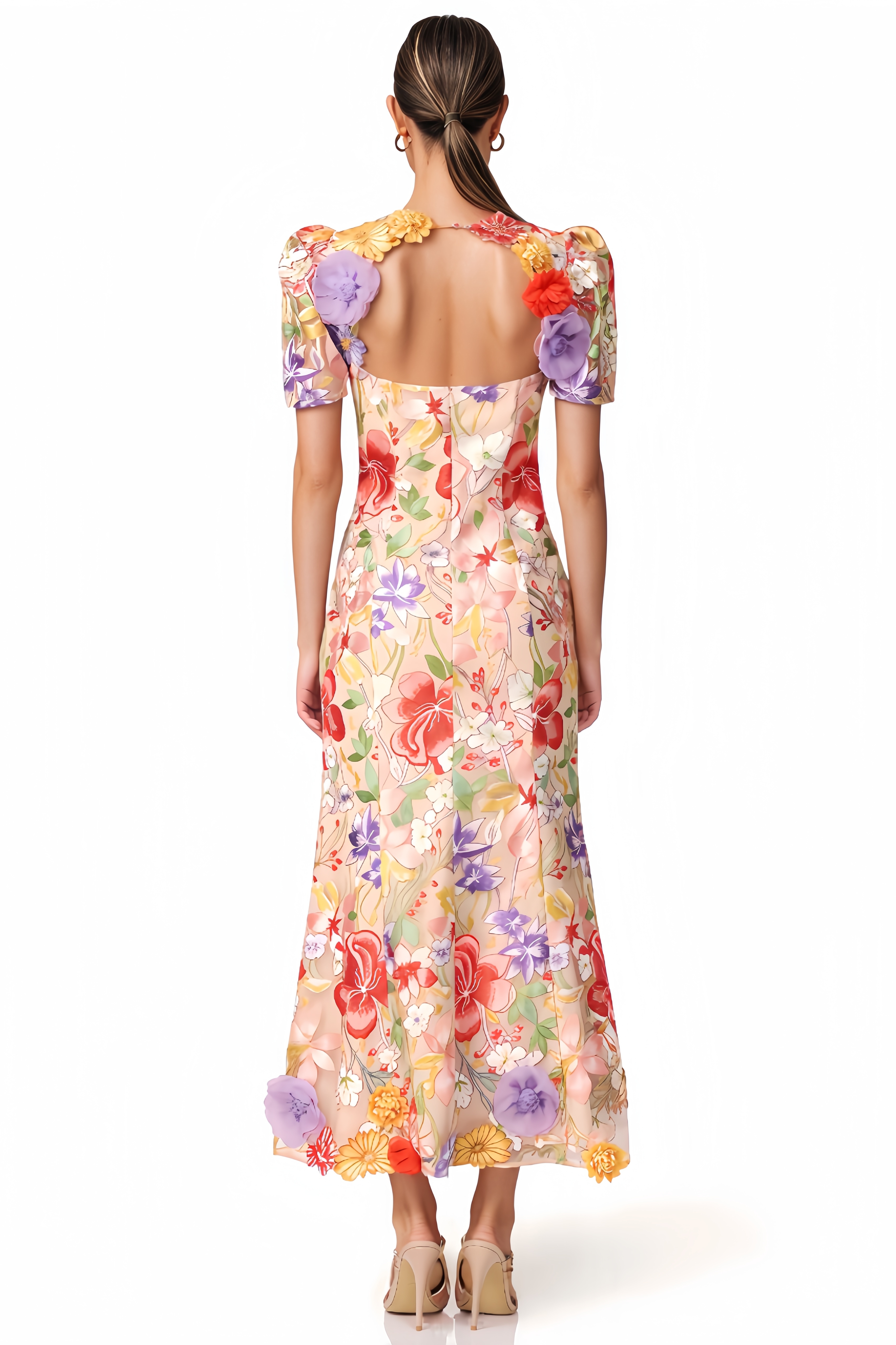 Ela Floral Embroidered Maxi Dress