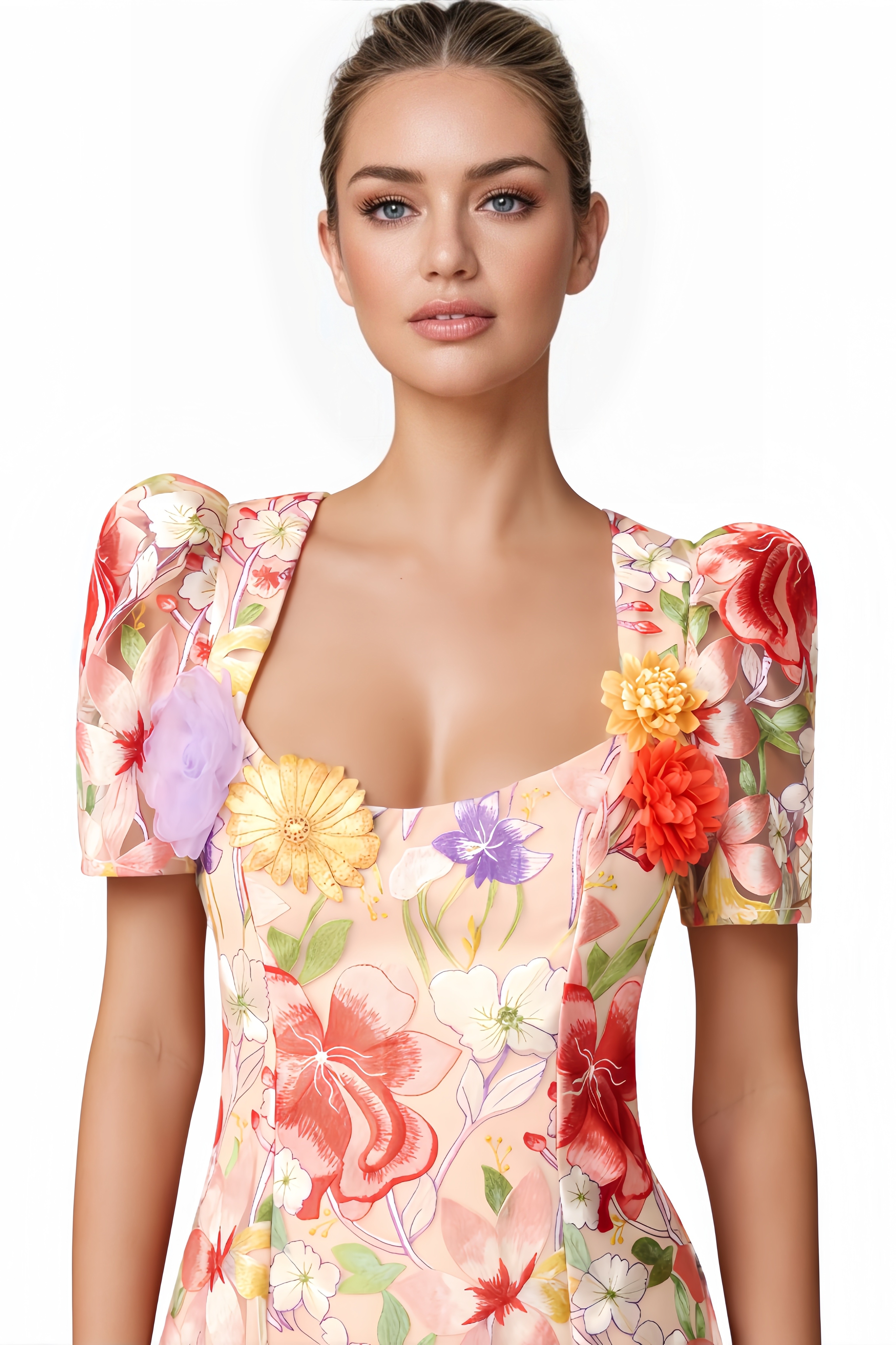 Ela Floral Embroidered Maxi Dress