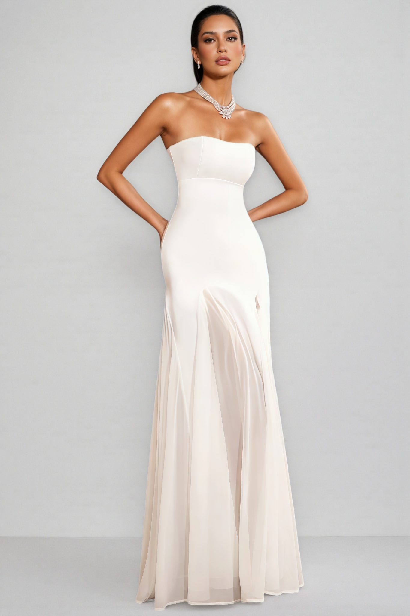 Garela Strapless Bandage Maxi Dress