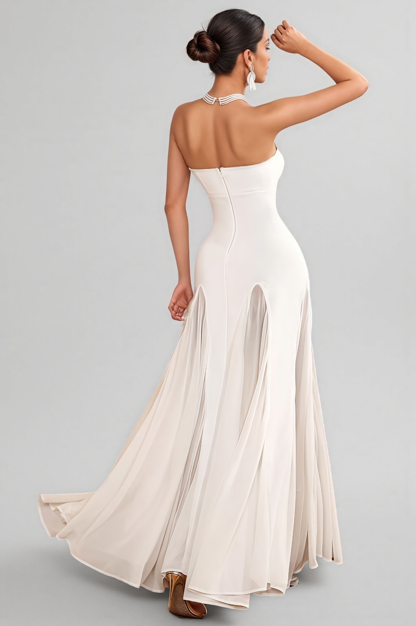 Garela Strapless Bandage Maxi Dress