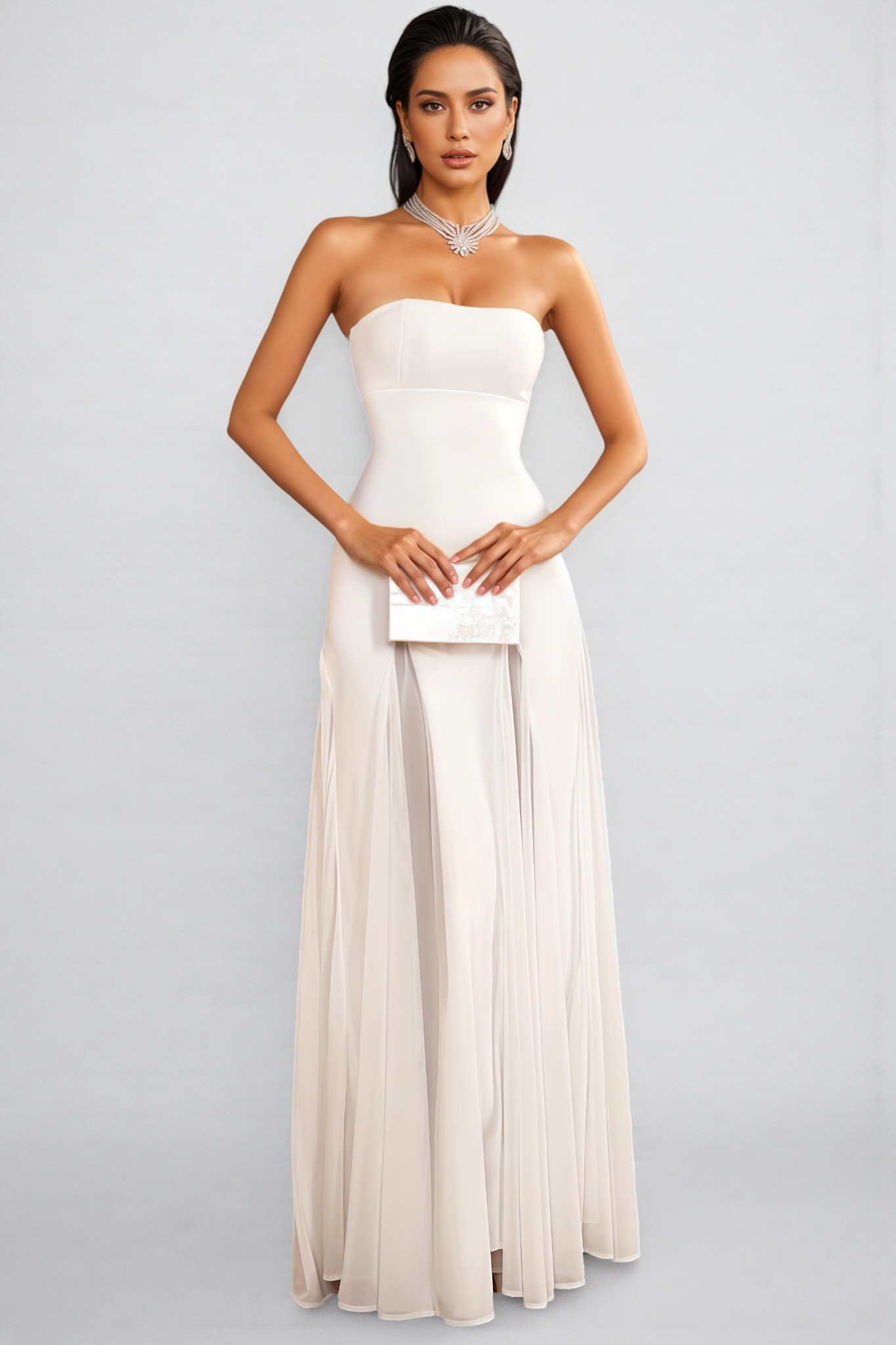 Garela Strapless Bandage Maxi Dress