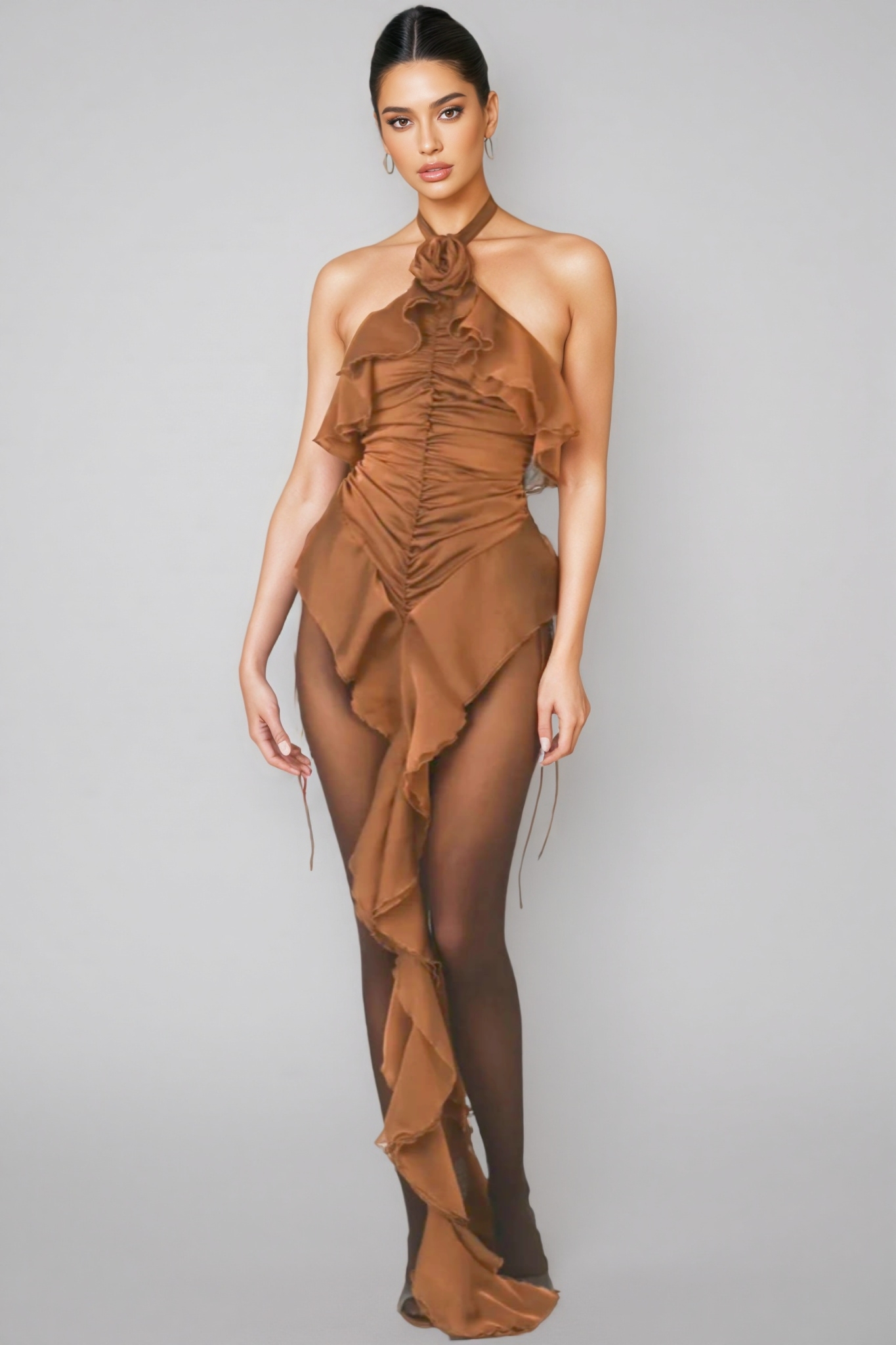 Wayns 3D Floral Sleeveless Maxi Dress