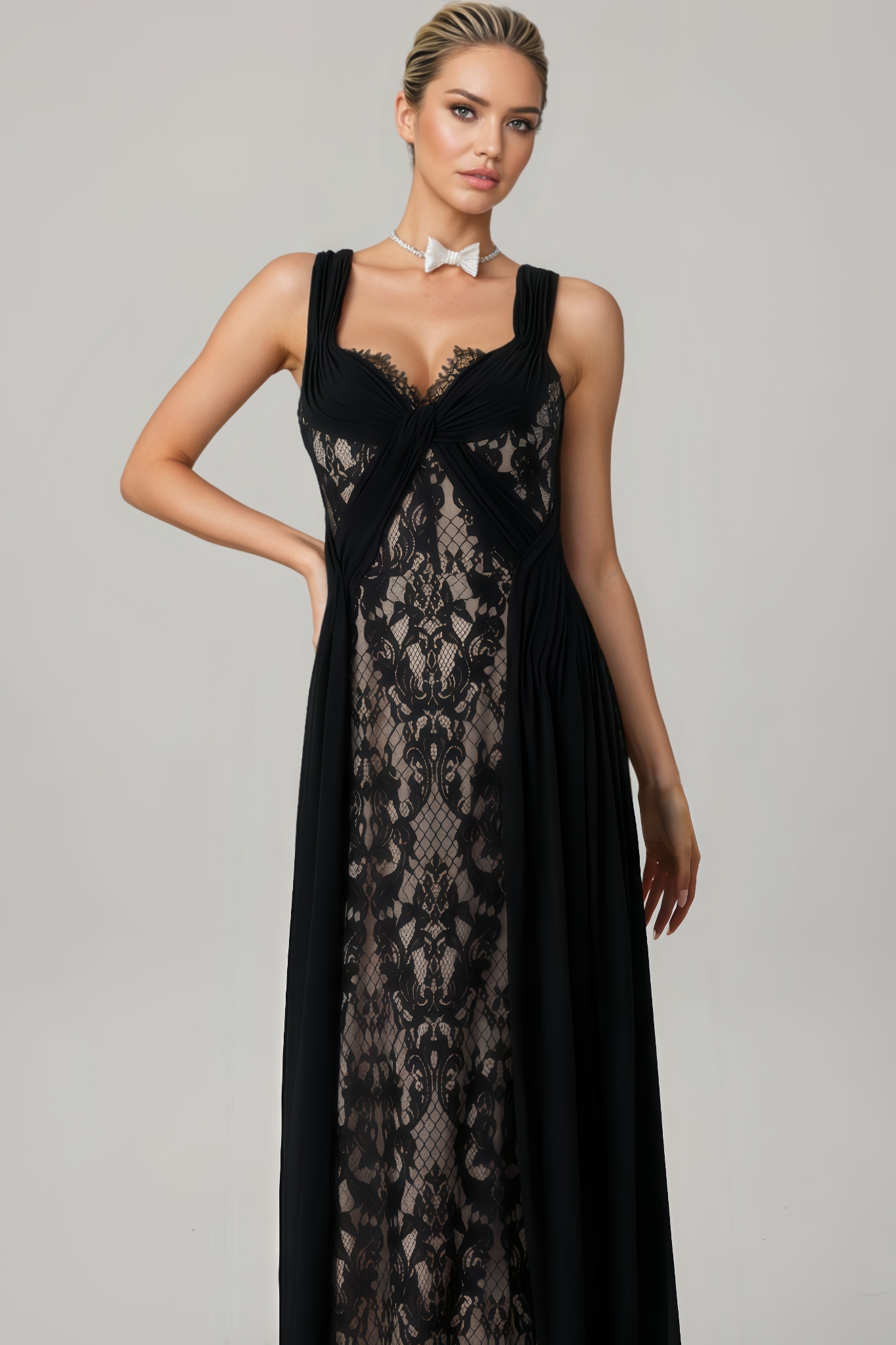 Sleeveless Embroidered Maxi Dress