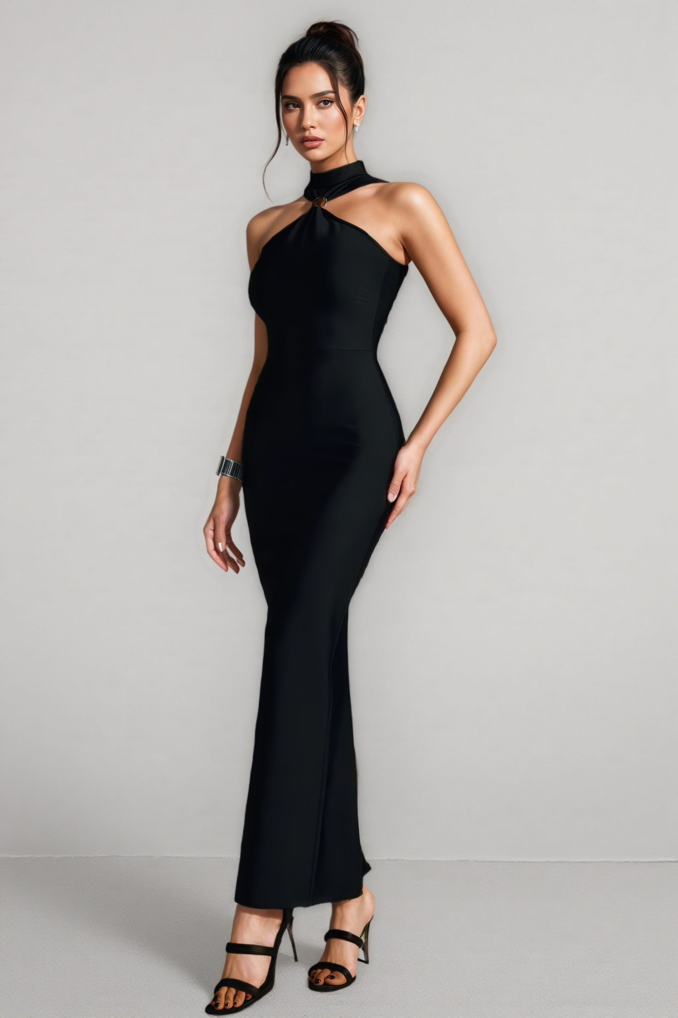 Breen Halterneck Bandage Maxi Dress