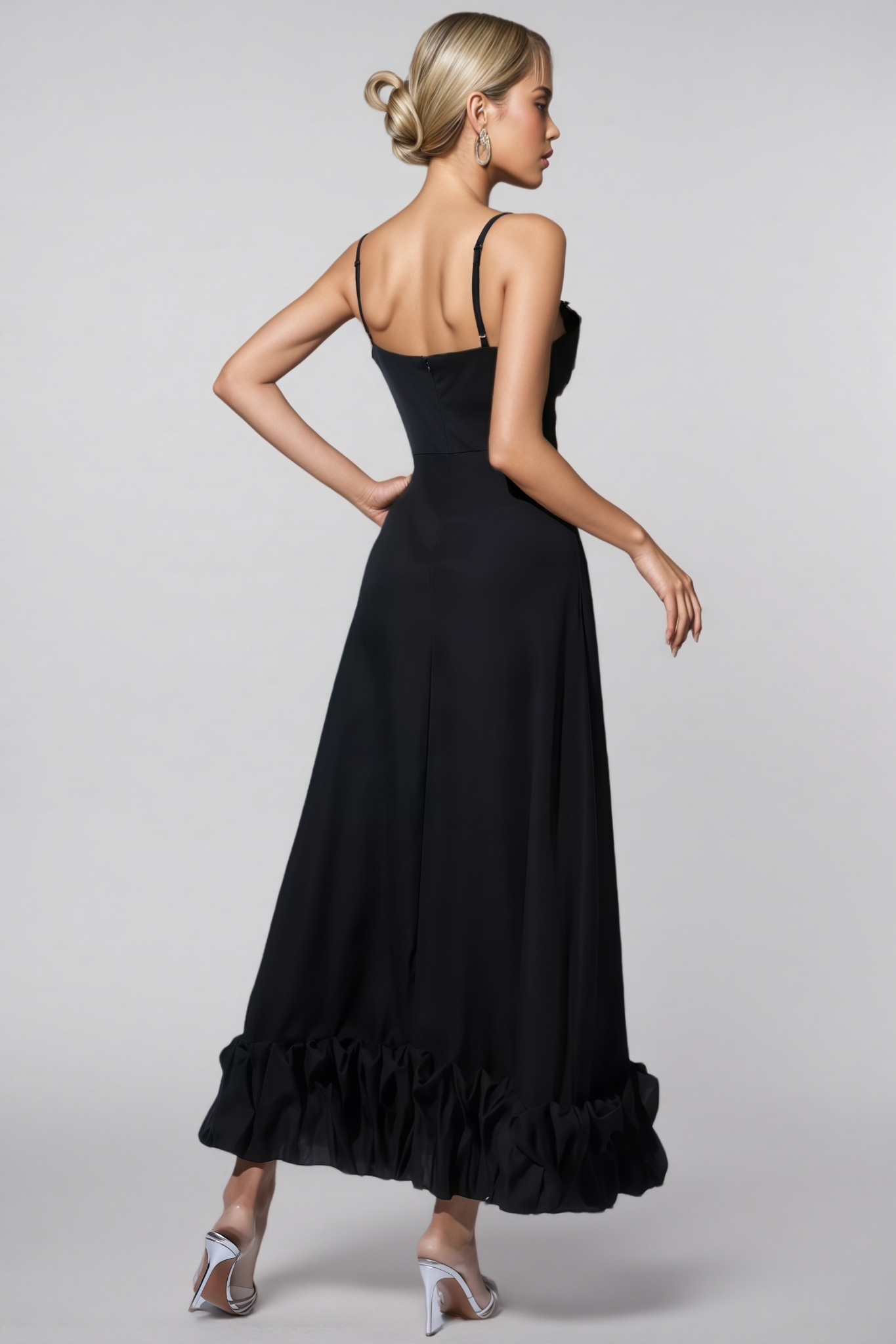 Tavae Black A-line Maxi Dress