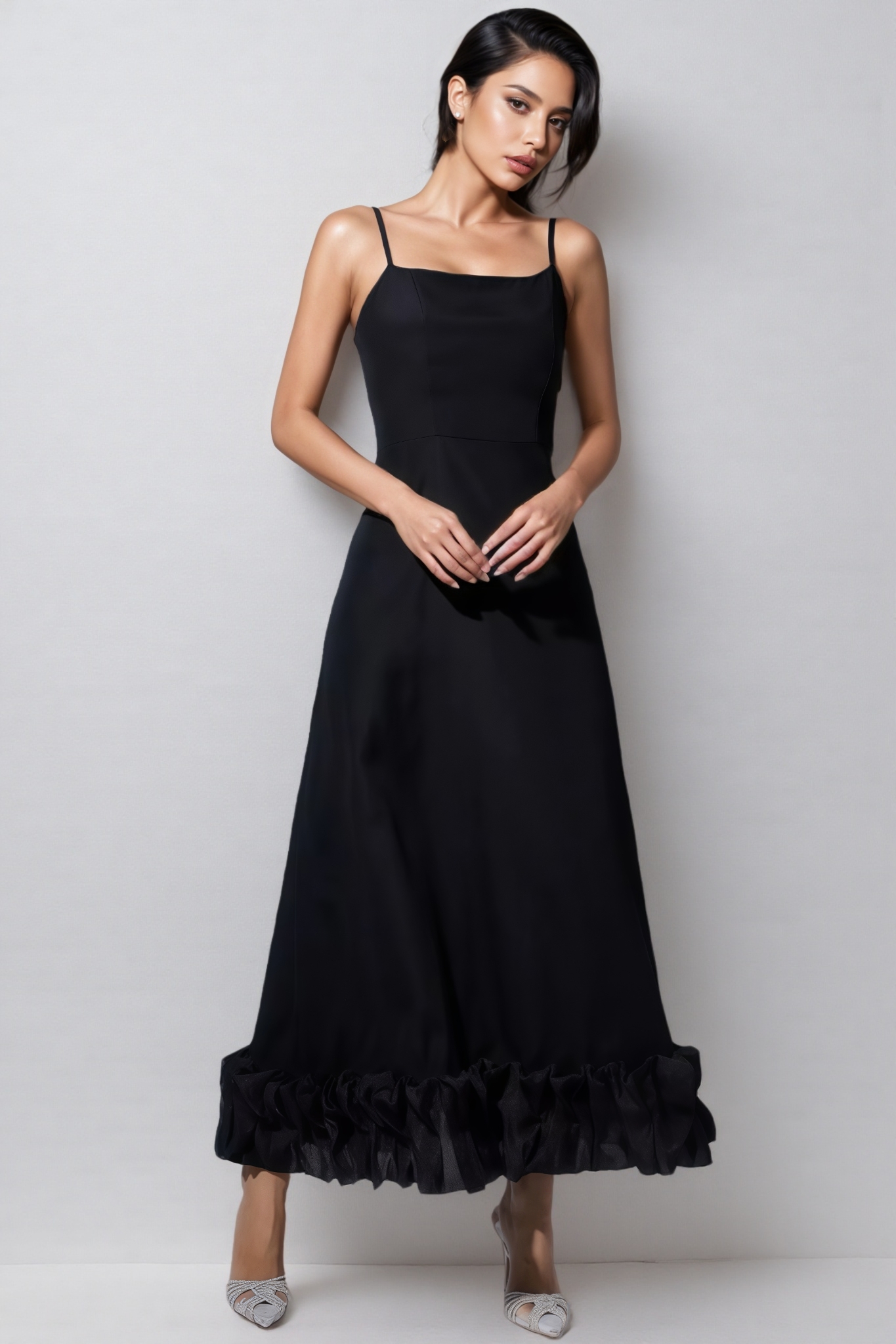Tavae Black A-line Maxi Dress