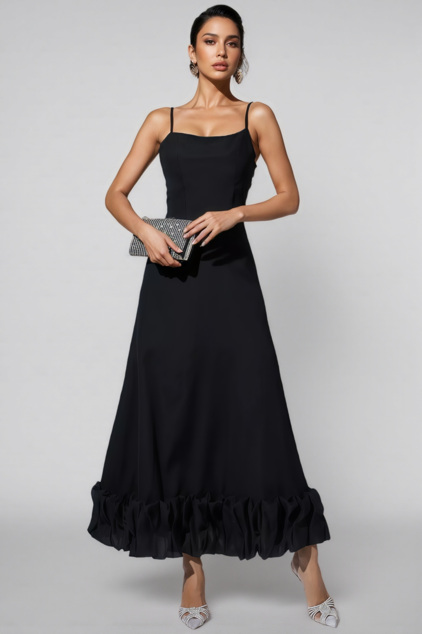 Tavae Black A-line Maxi Dress