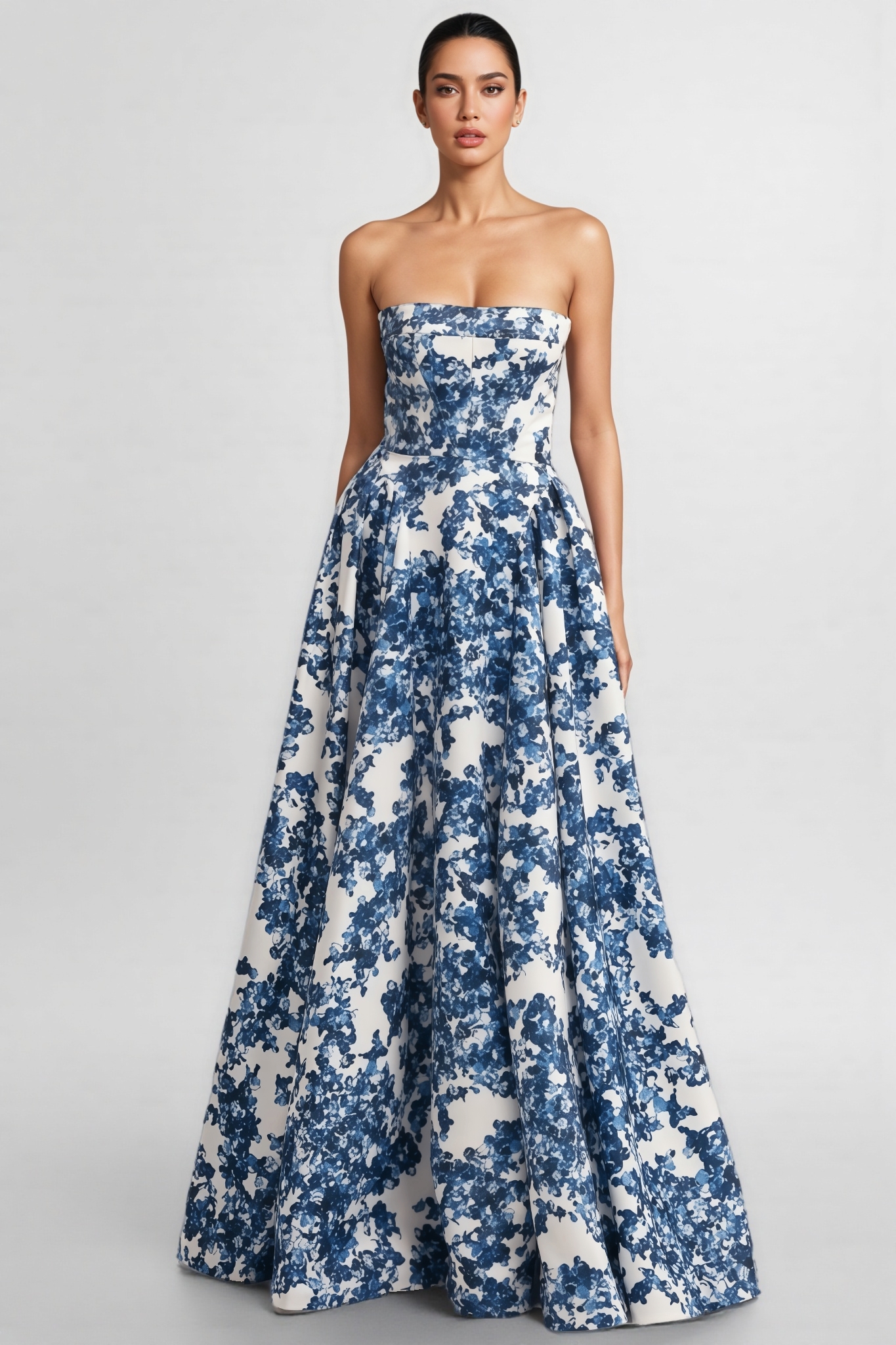 Eleri Floral Off-Shoulder Sleeveless Midi Dress